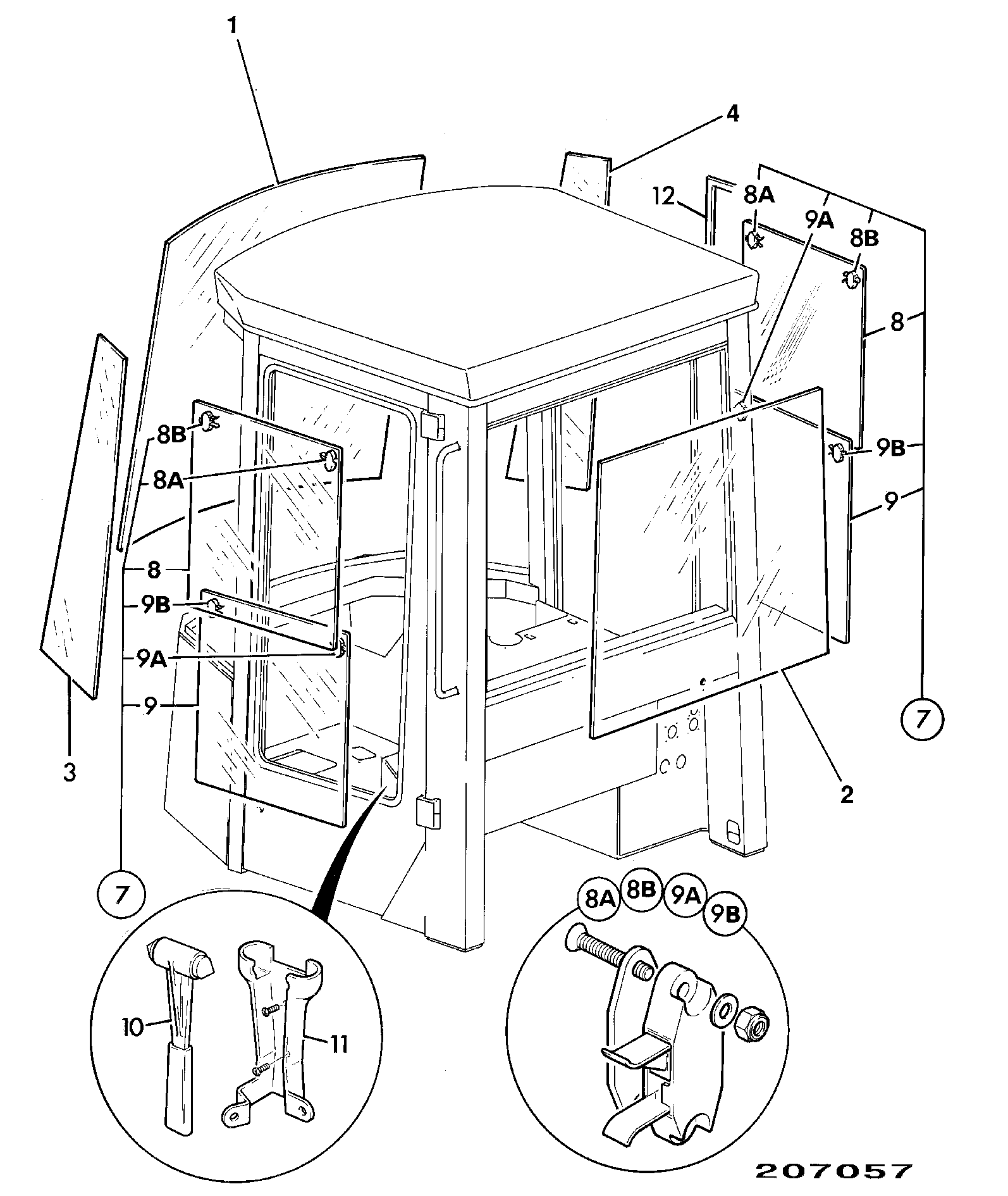 Стекло 269/10135 JCB