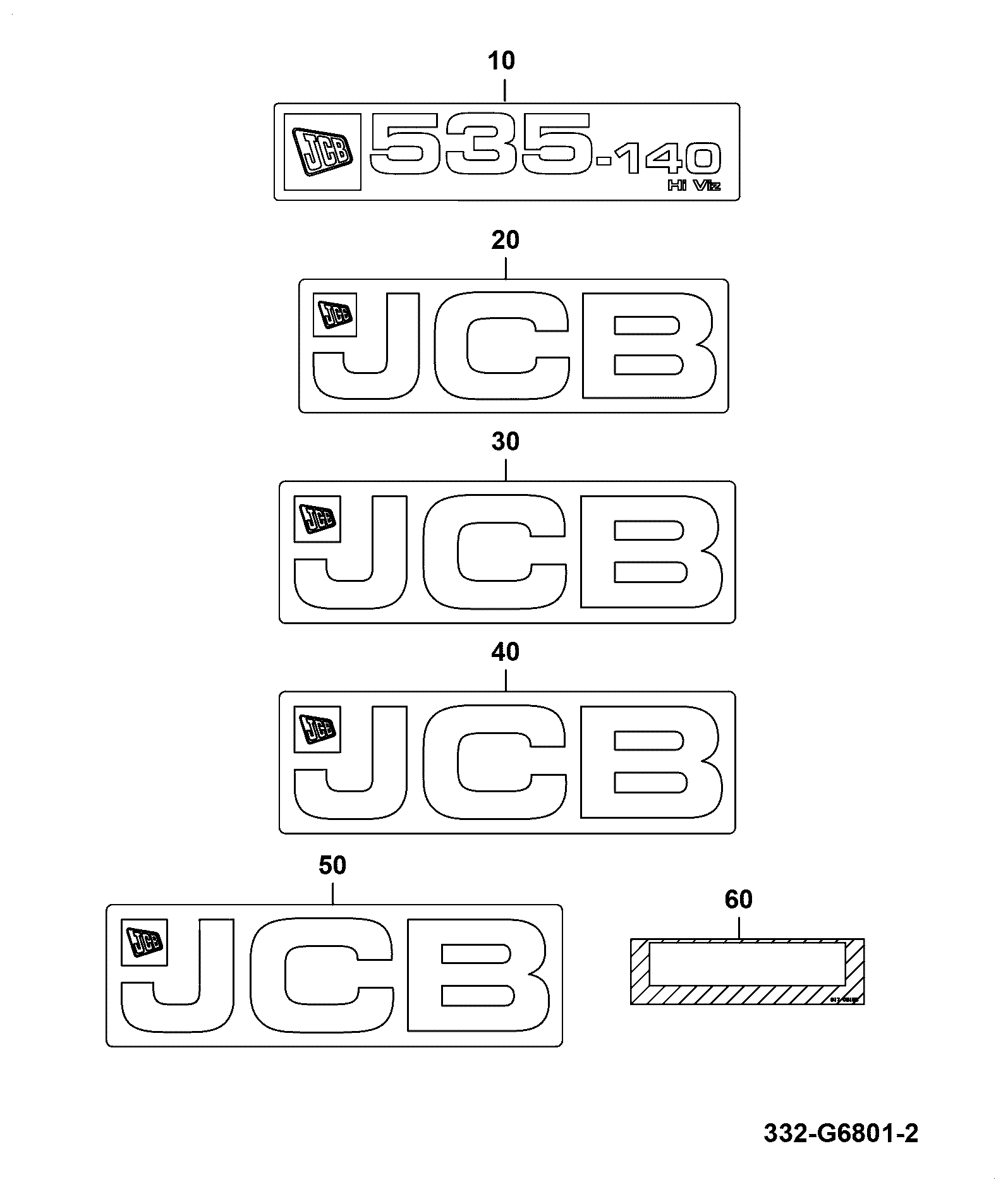 Наклейка 333/P7861 JCB