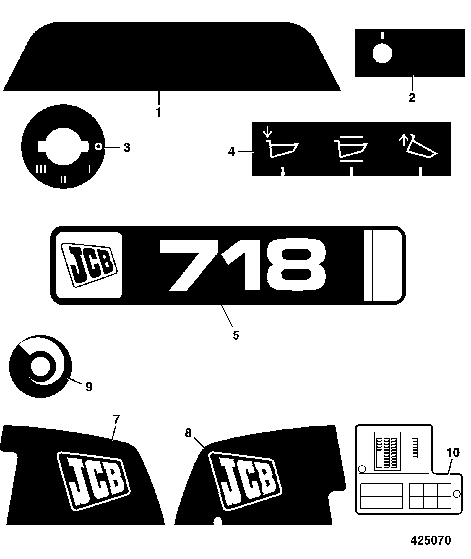 Табличка 817/17579 JCB