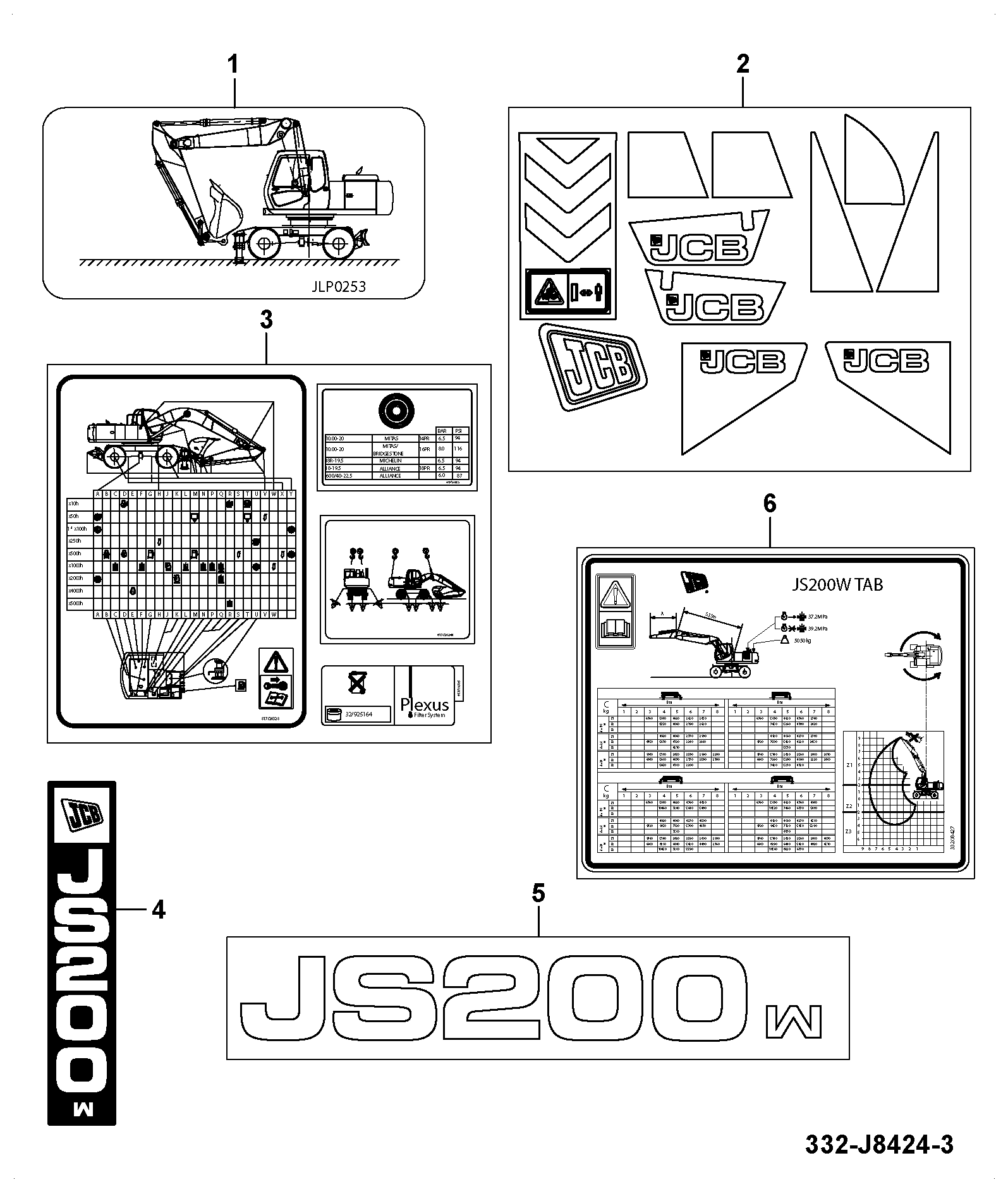 Схема 332/J8427 JCB