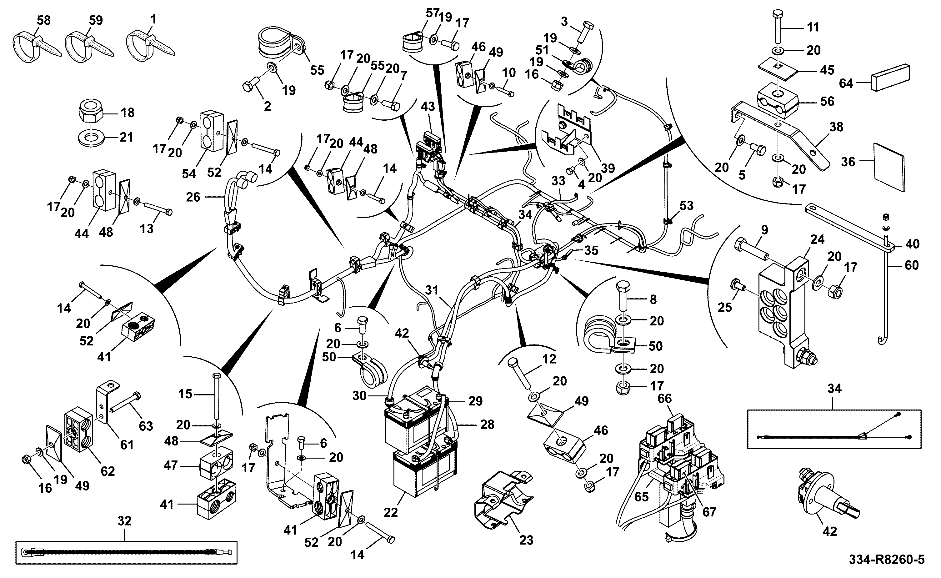 Провод 333/V3036 JCB