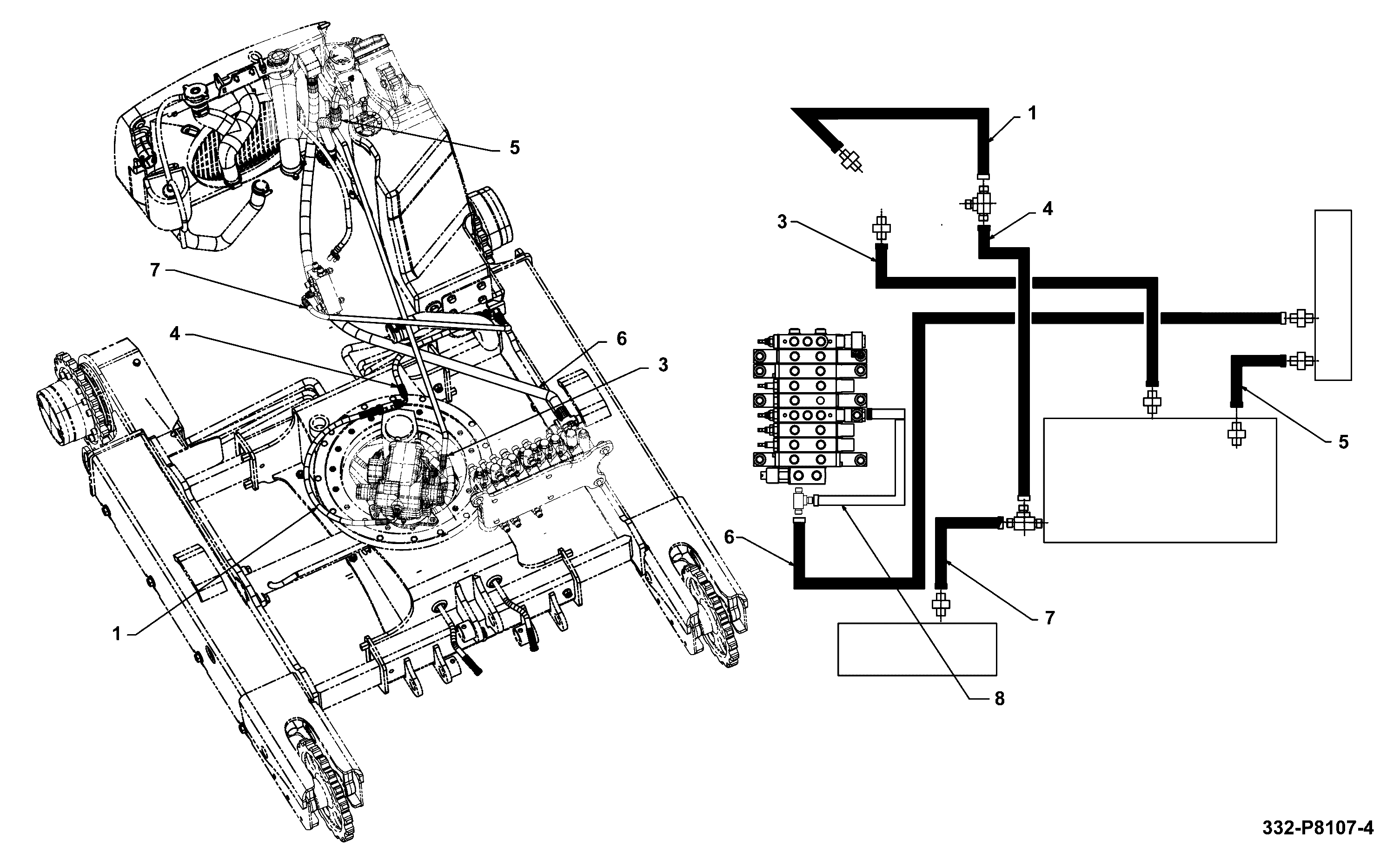 Шланг 332/P8609 JCB