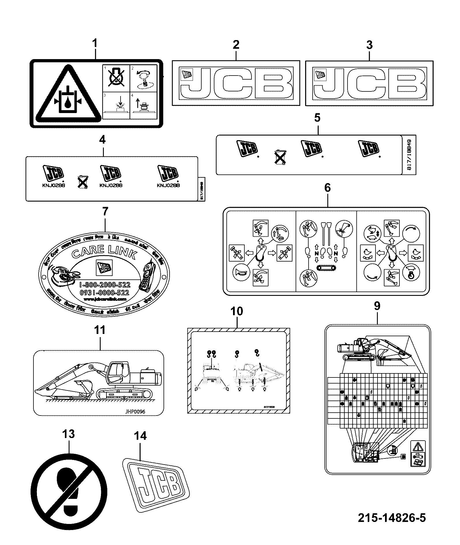 Наклейка 817/19558 JCB