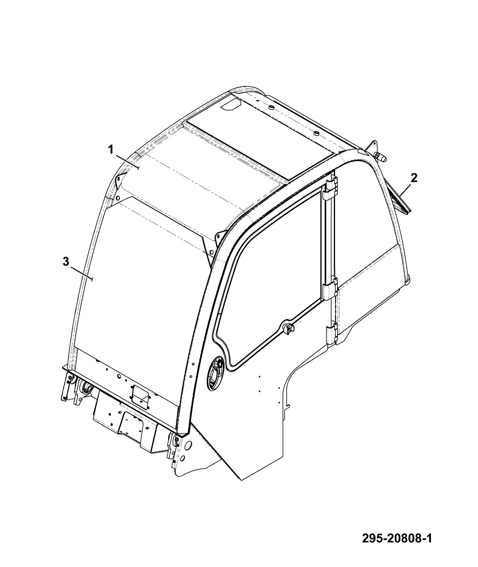 Стекло 295/20807 JCB