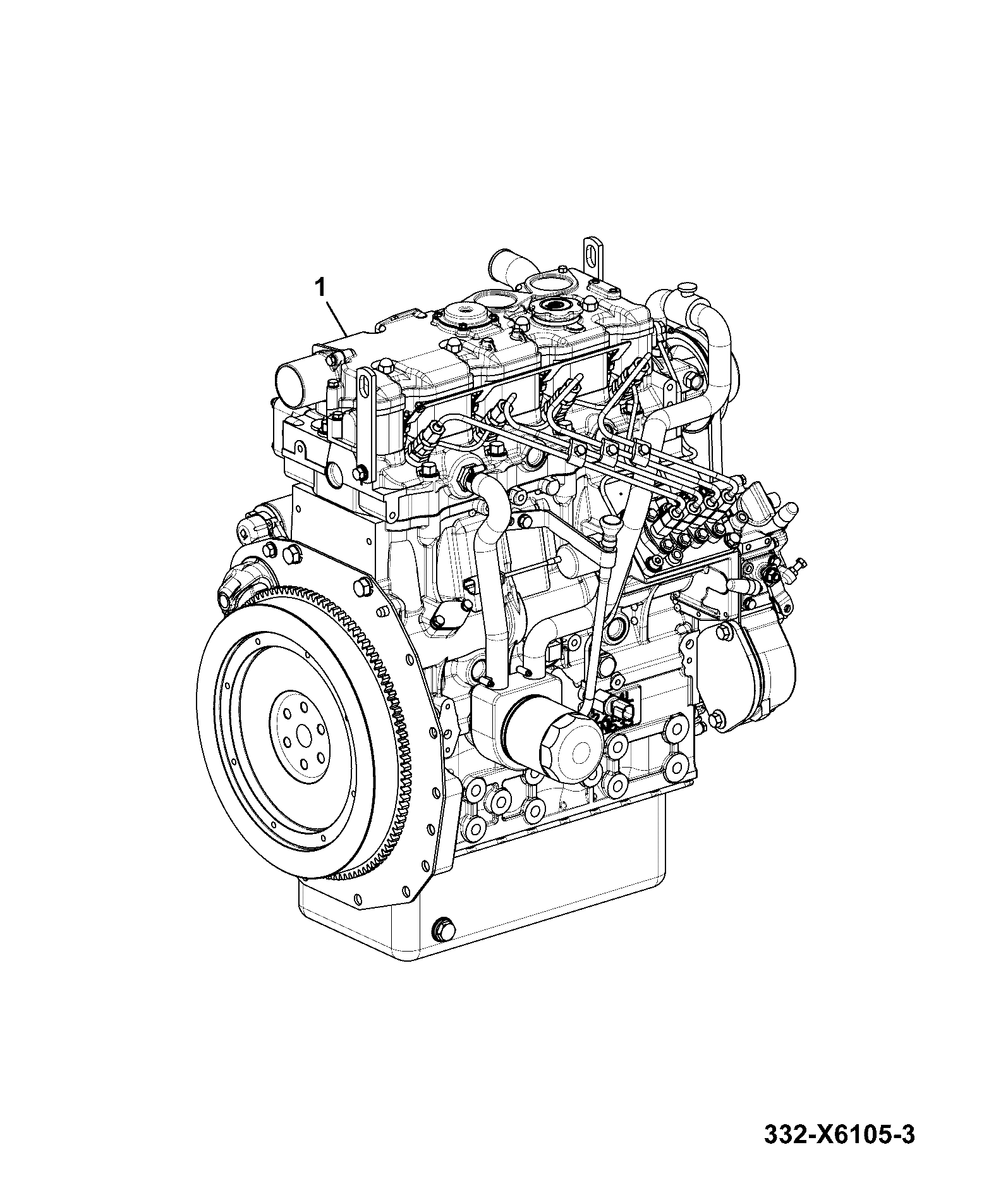 Двигатель 332/X6105 JCB