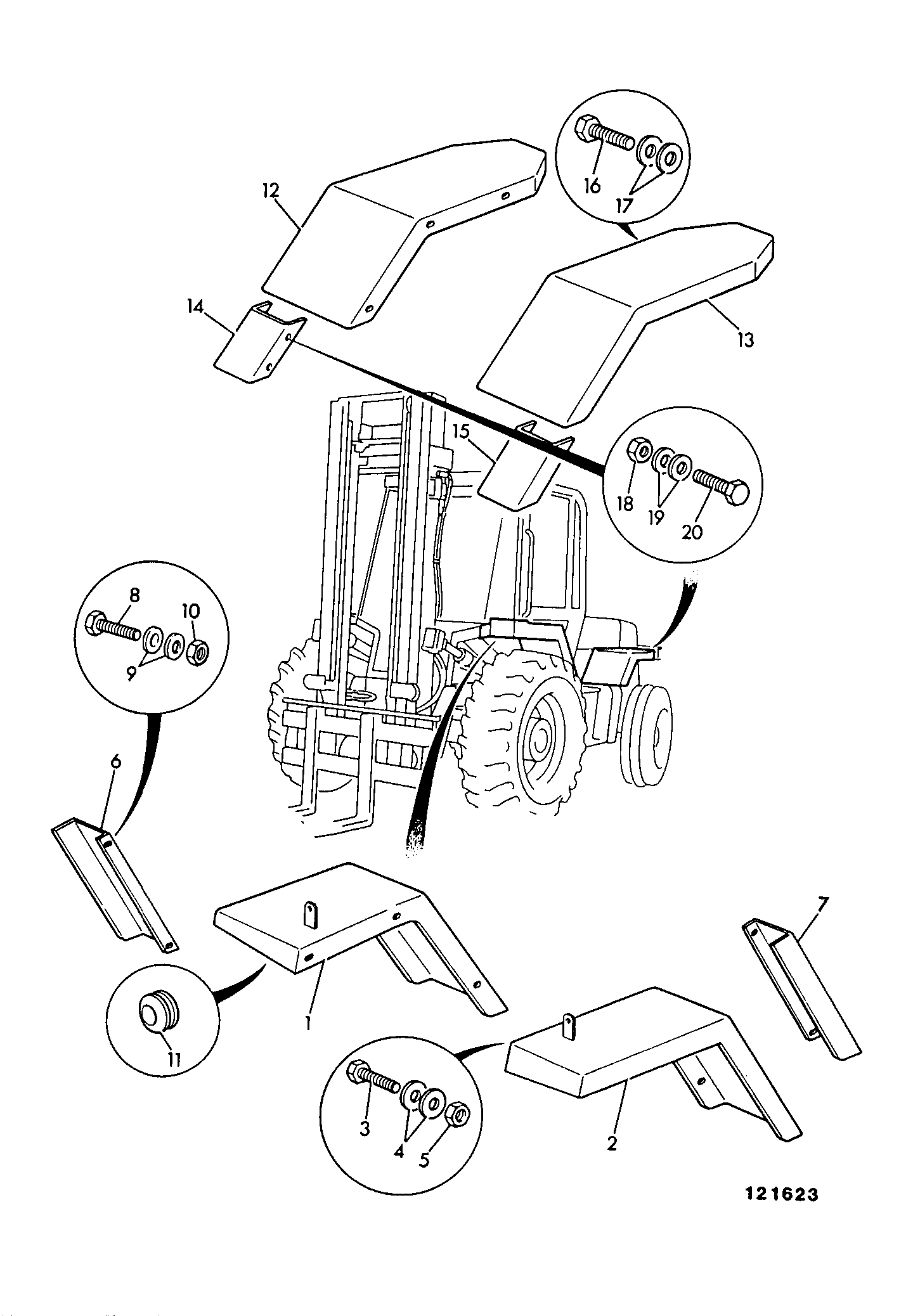 Крыло 191/00505 JCB