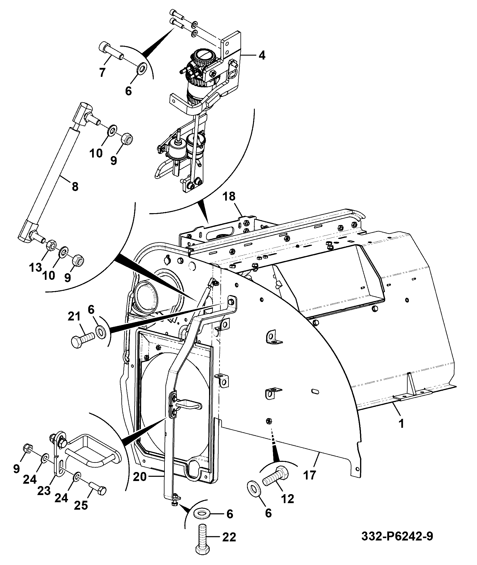 Стойка 333/U7091 JCB