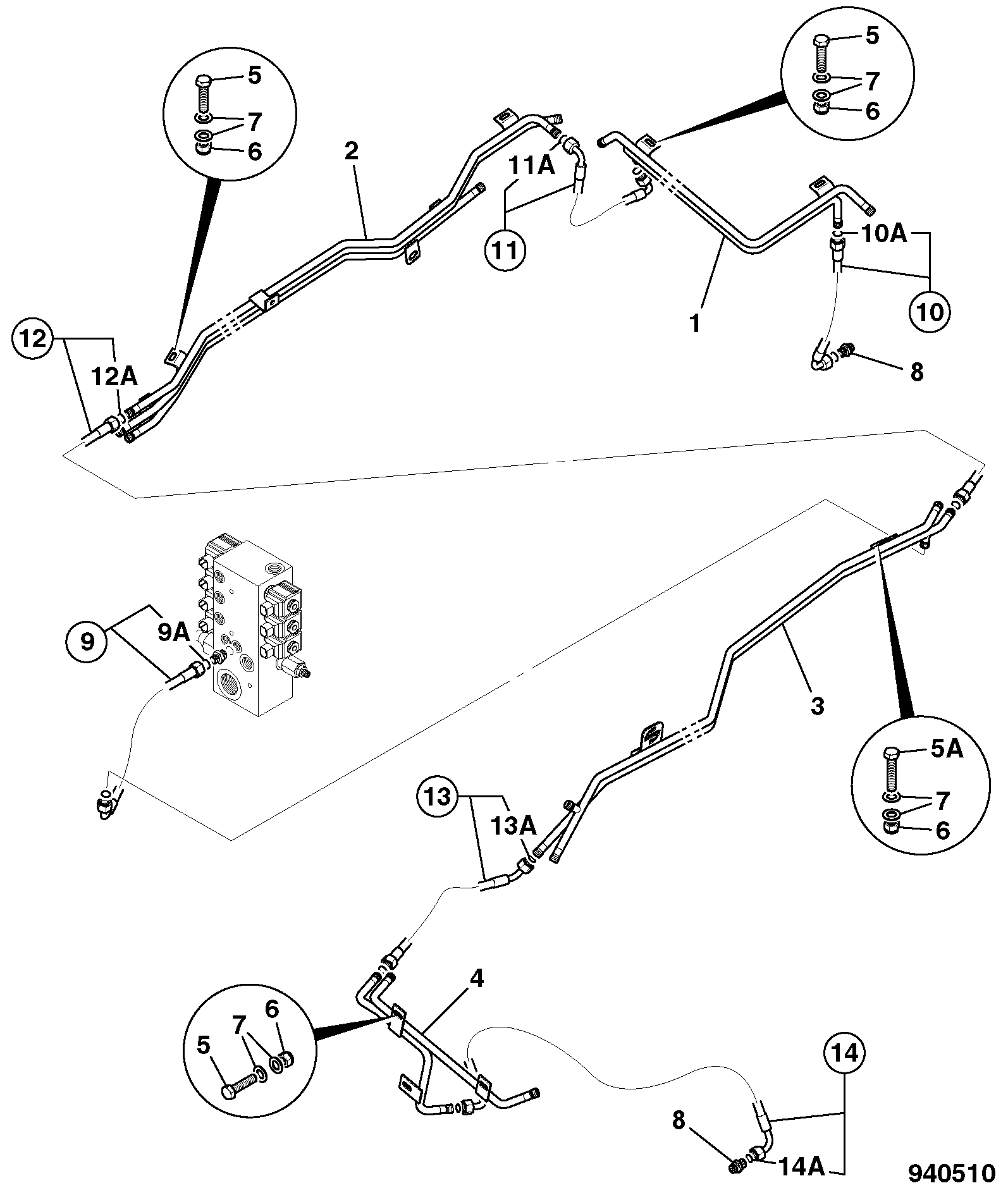 Труба 332/U6426 JCB