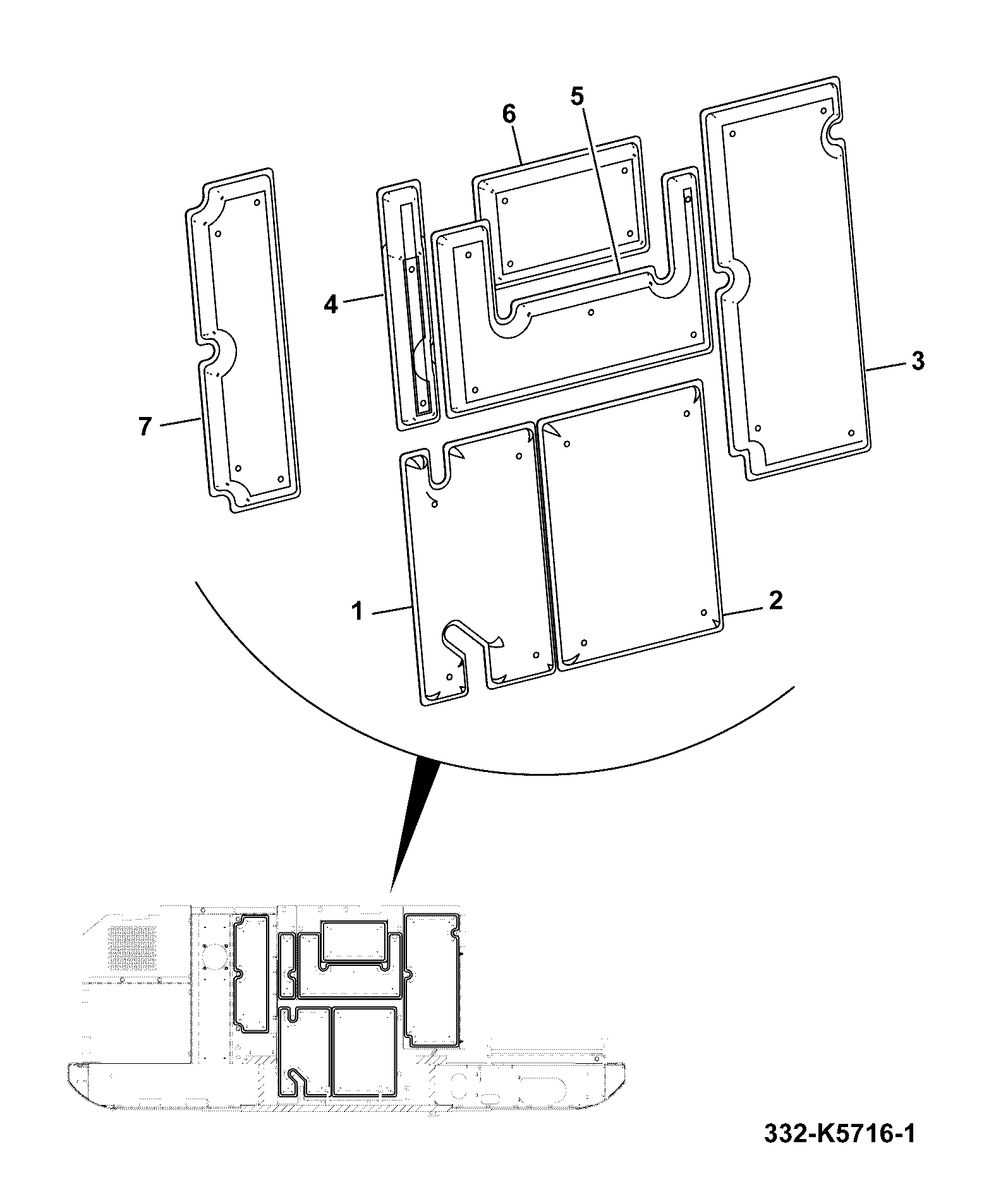 Панель 332/K7339 JCB