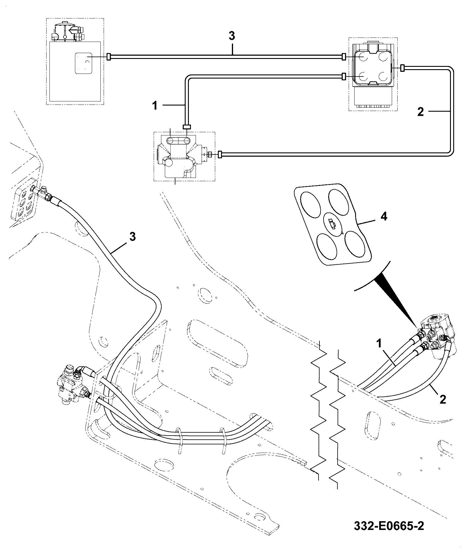 Шланг 332/G3511 JCB