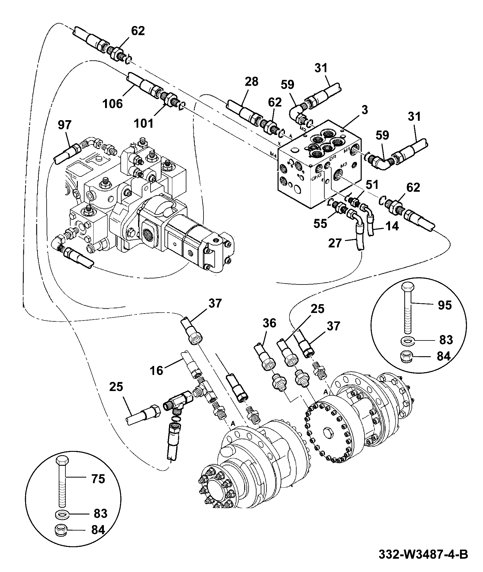 Шланг 333/S5162 JCB