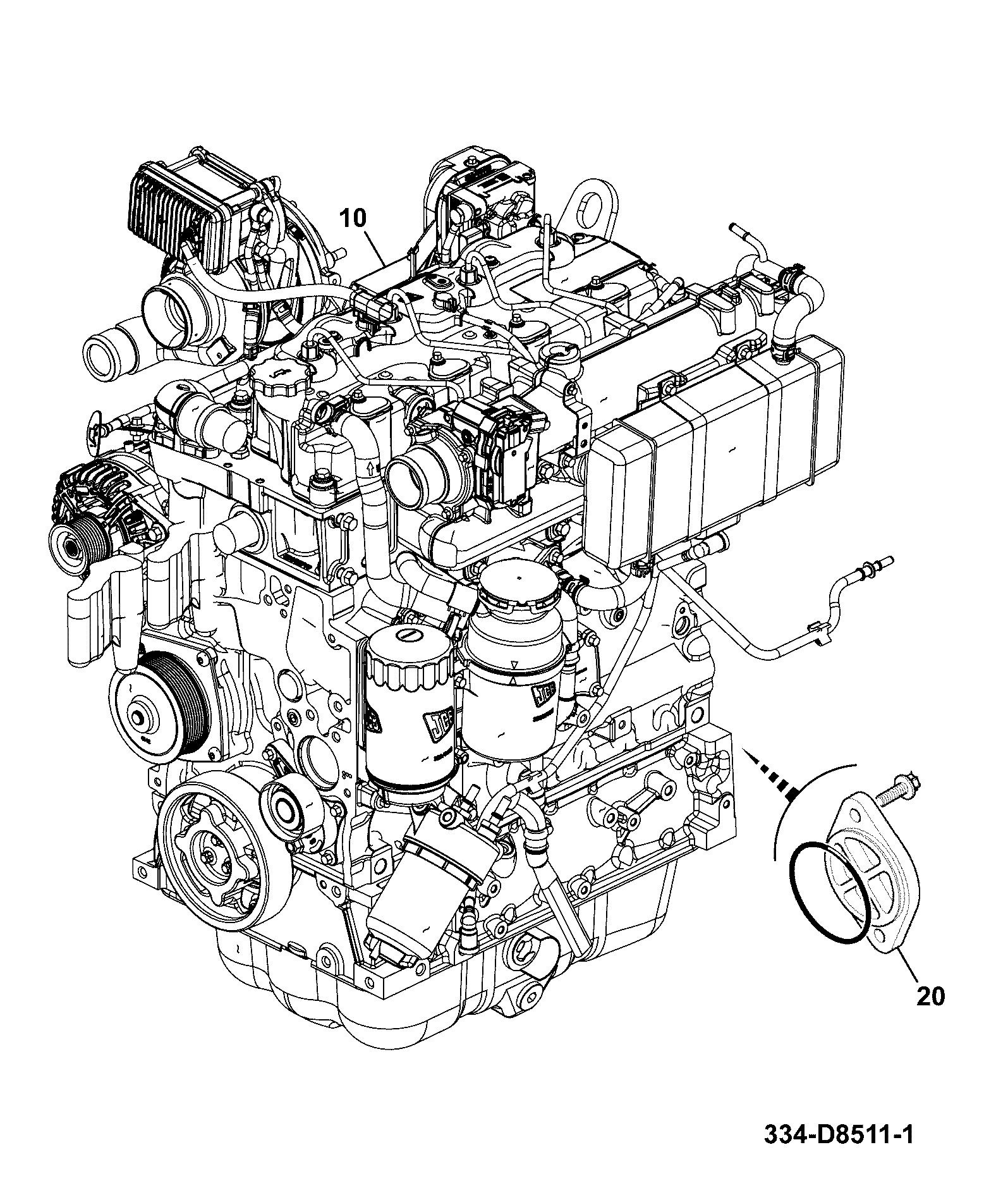 Двигатель 320/41235 JCB