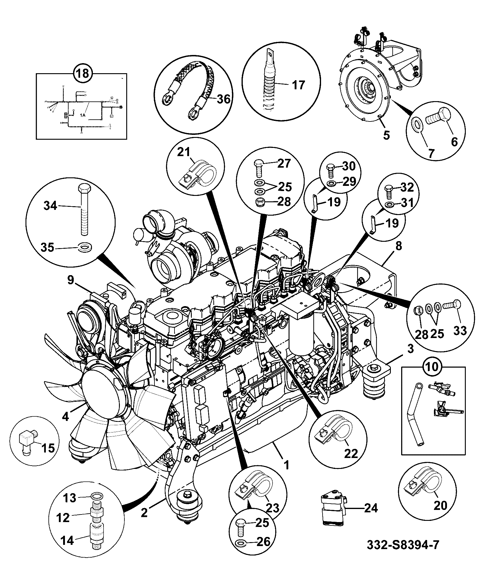 Жгут проводов 332/T9784 JCB