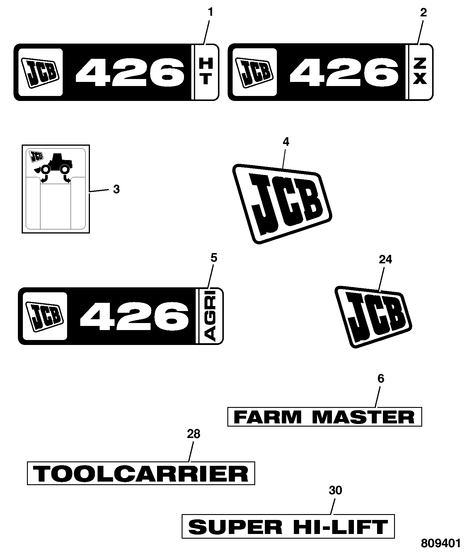Наклейка 817/20452 JCB
