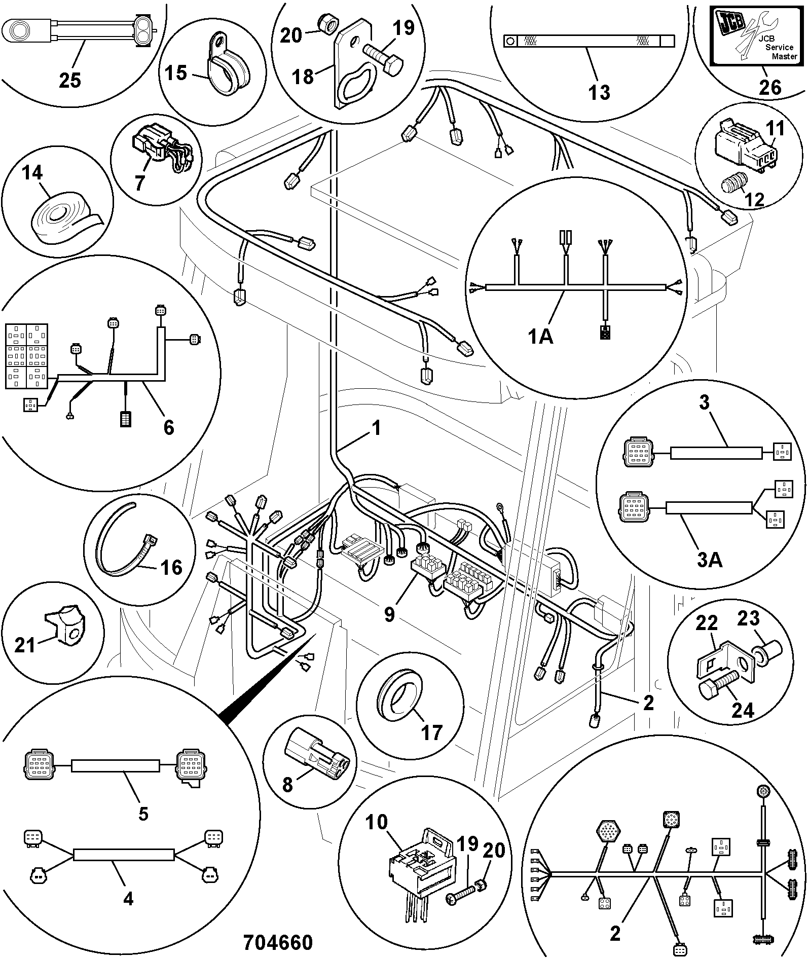 Жгут проводов 332/V1259 JCB
