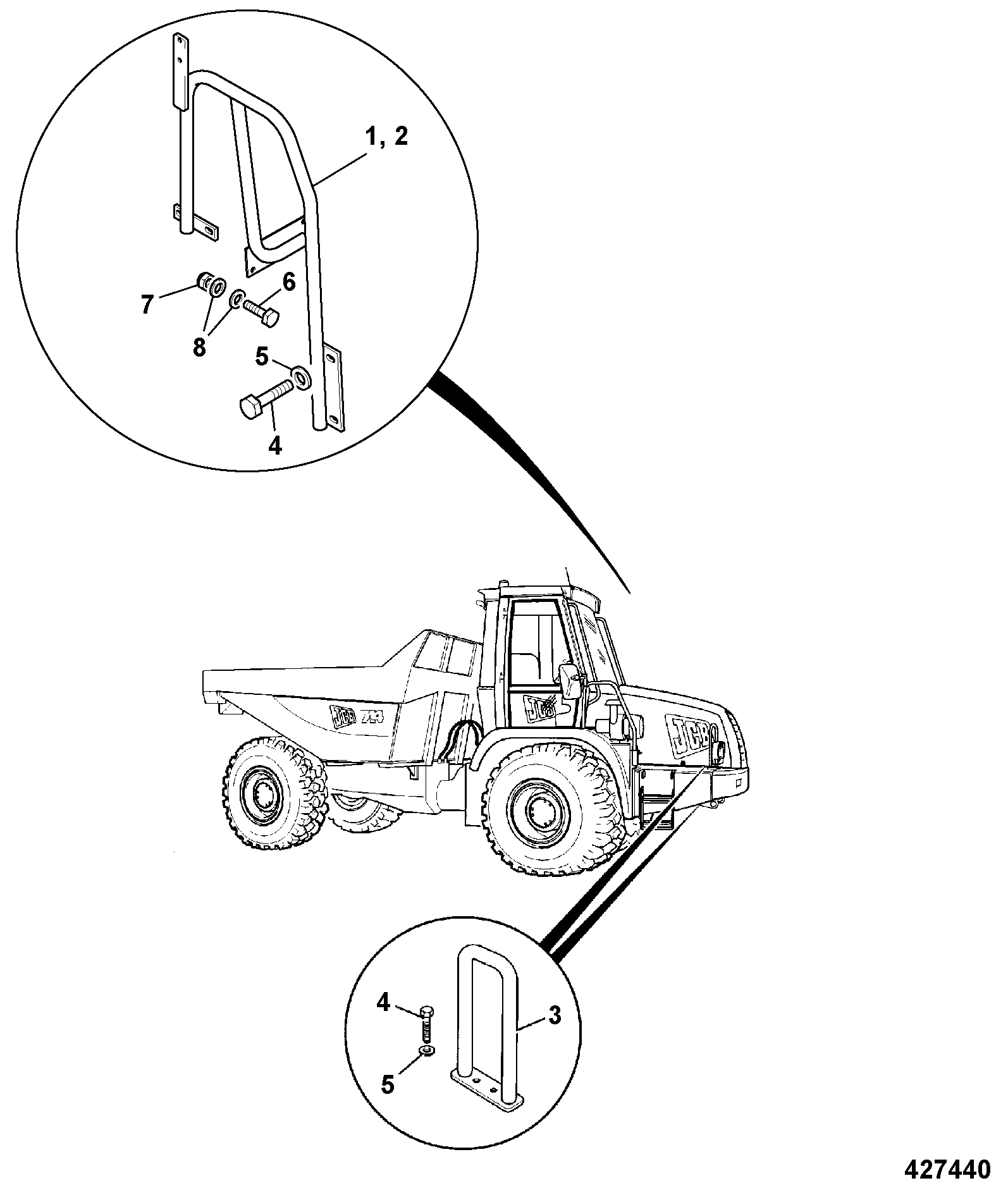 Направляющая 335/00848 JCB