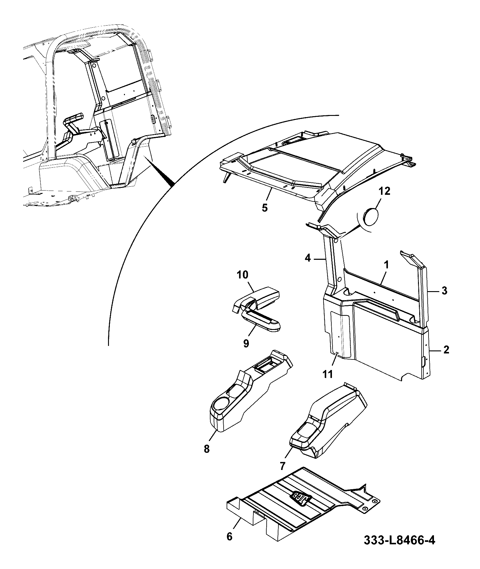 панель 332/X4058 JCB