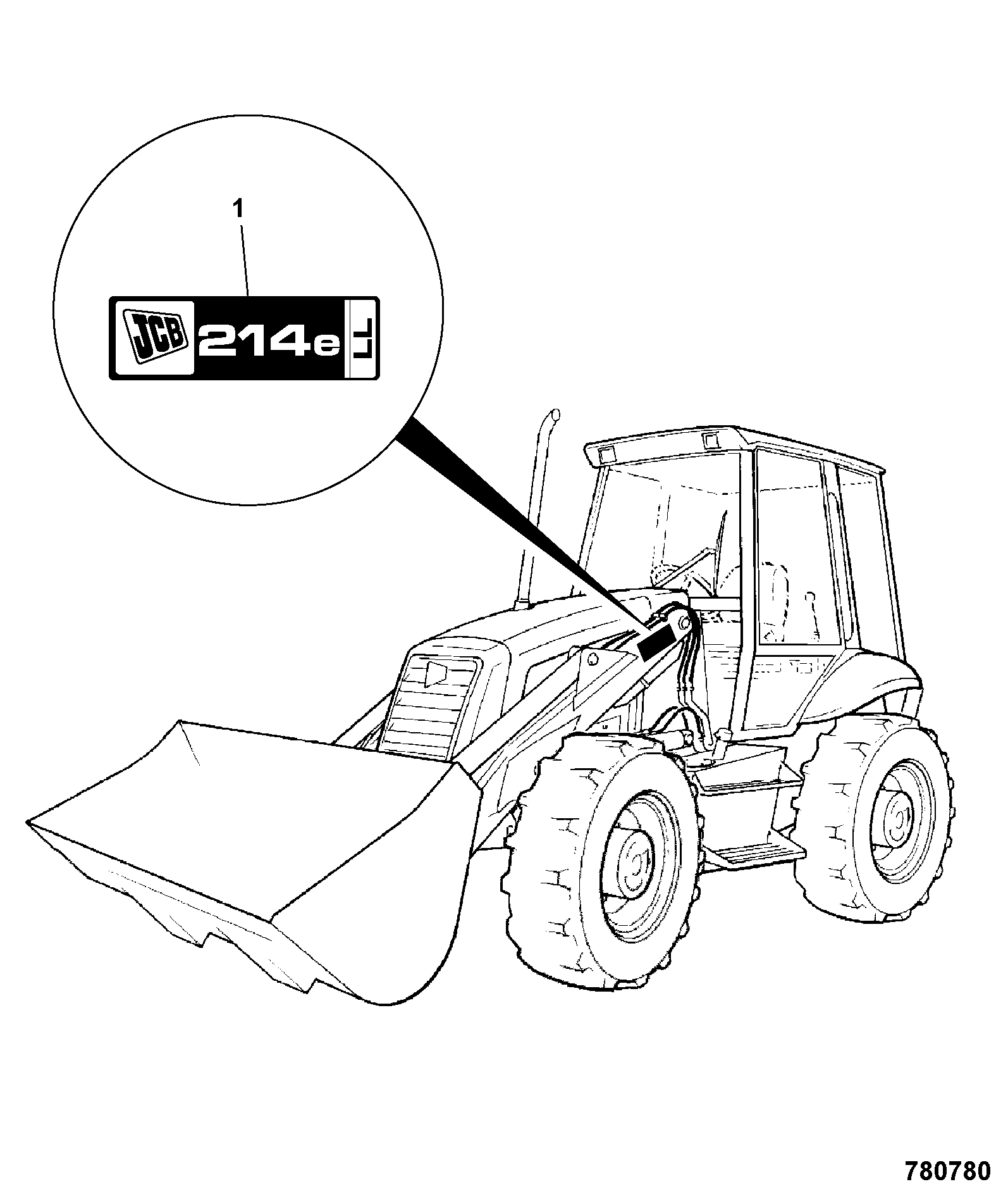 Наклейка 817/19854 JCB
