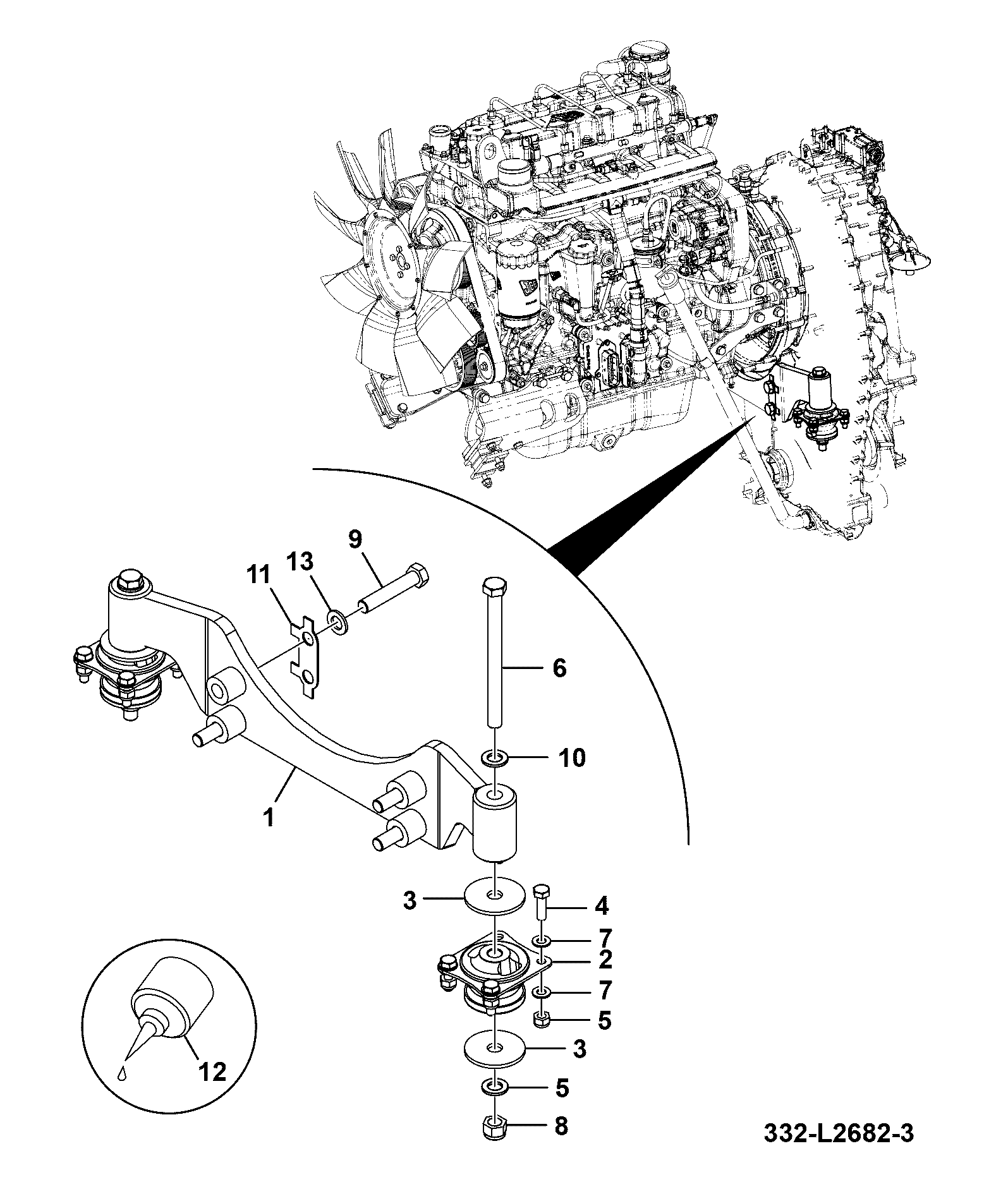 Крепление 332/L3210 JCB