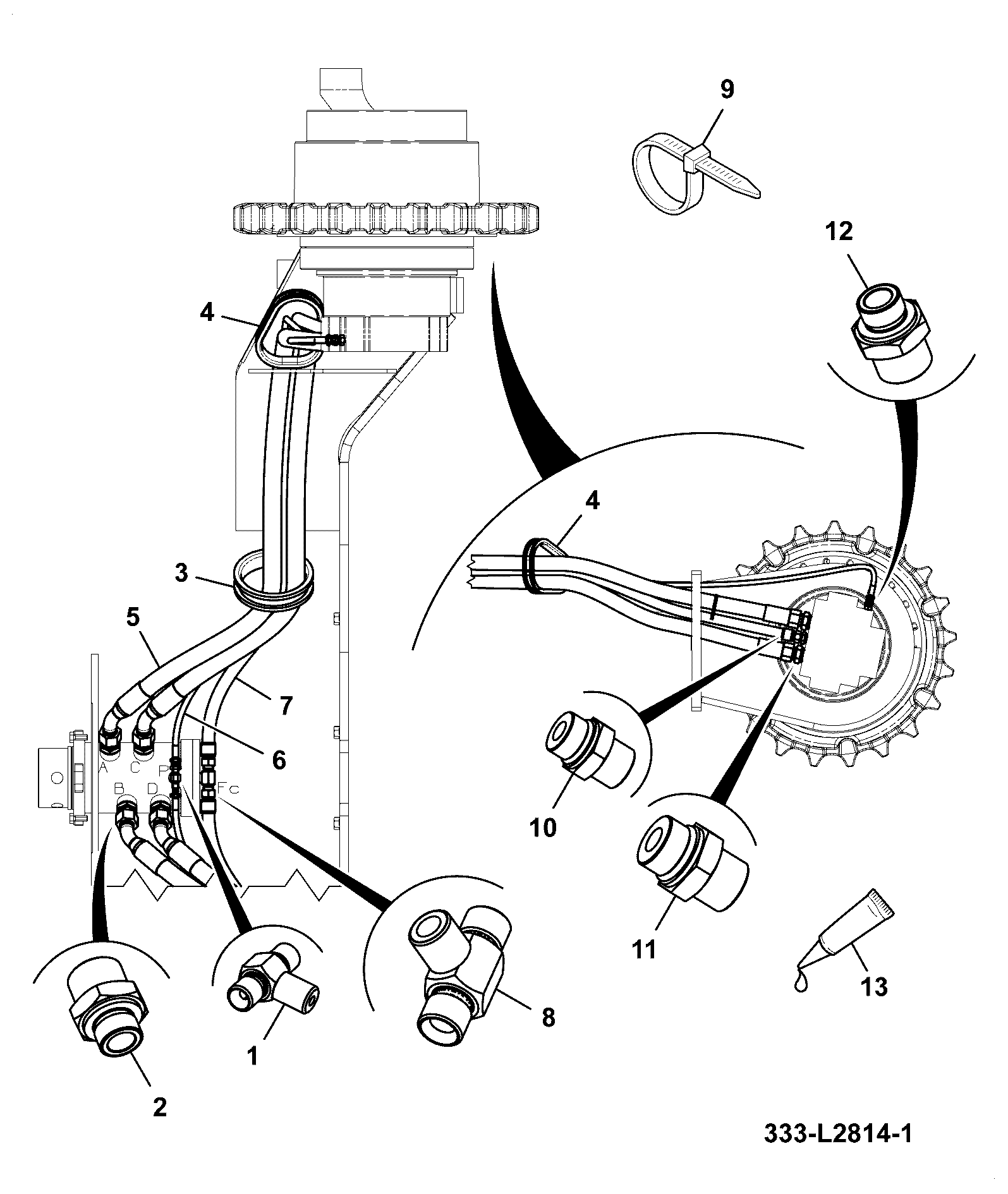 Шланг 333/L2815 JCB