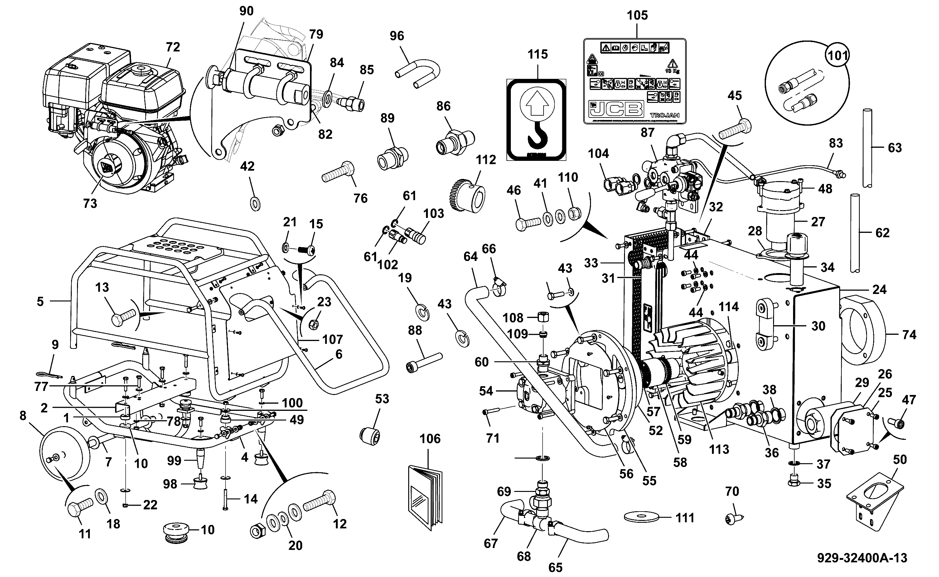 двигатель 01/145309 JCB