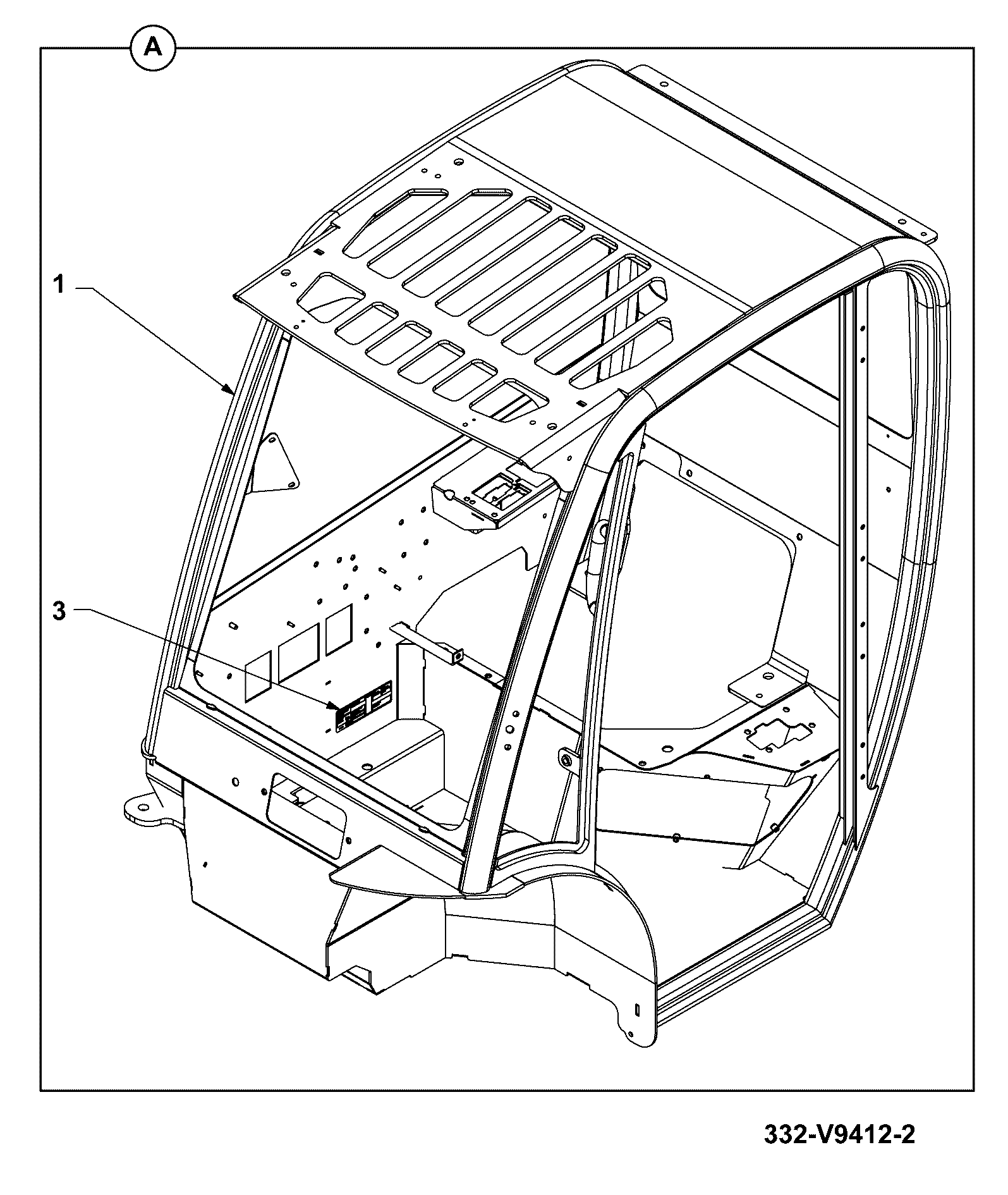 Кабина 332/V9412 JCB