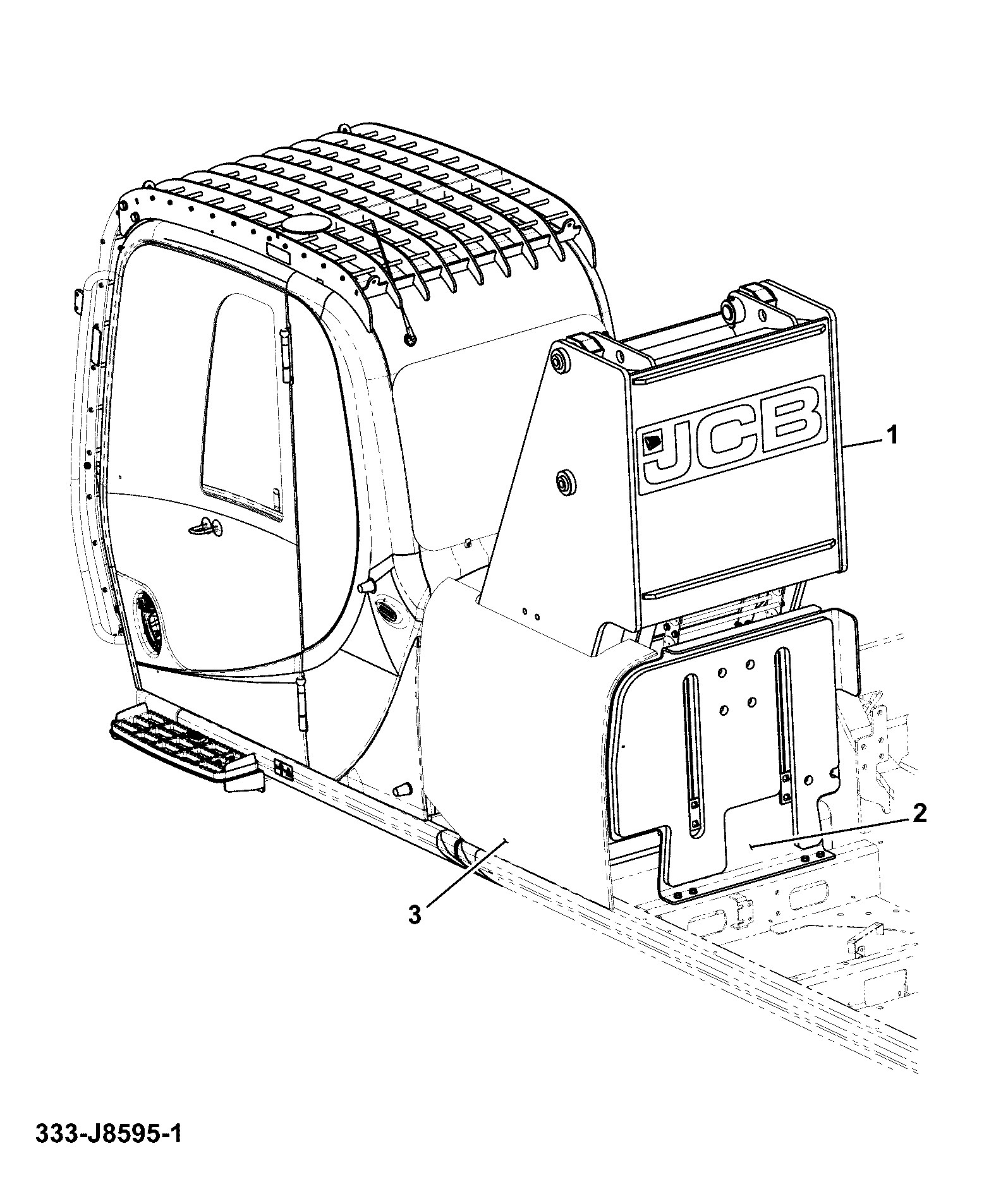 Кабина 333/J1593 JCB
