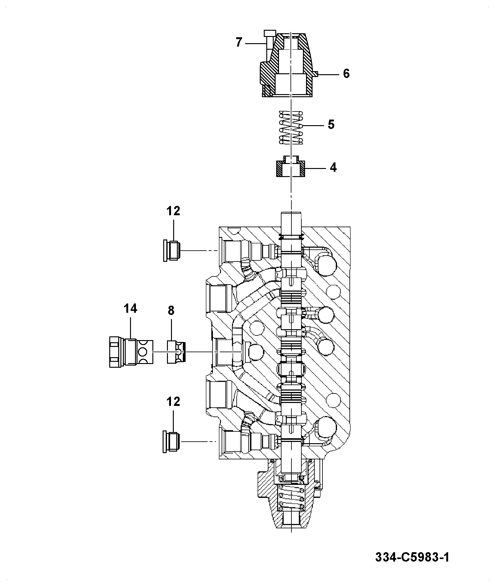 Клапан 335/F6350 JCB