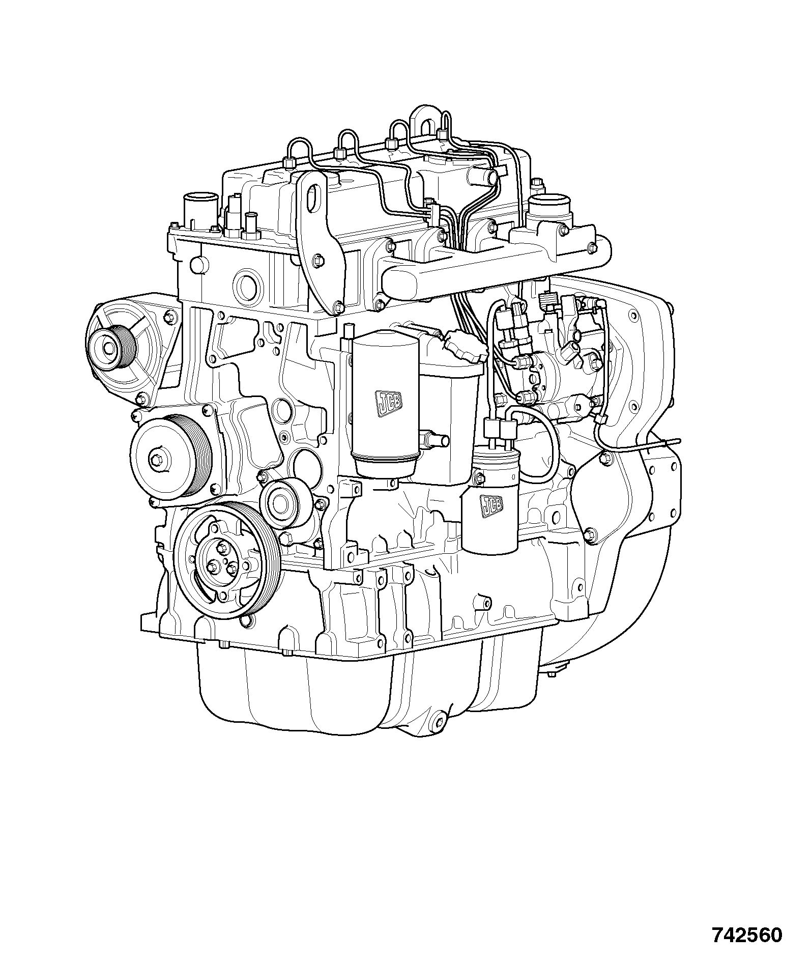 Двигатель 320/40075 JCB