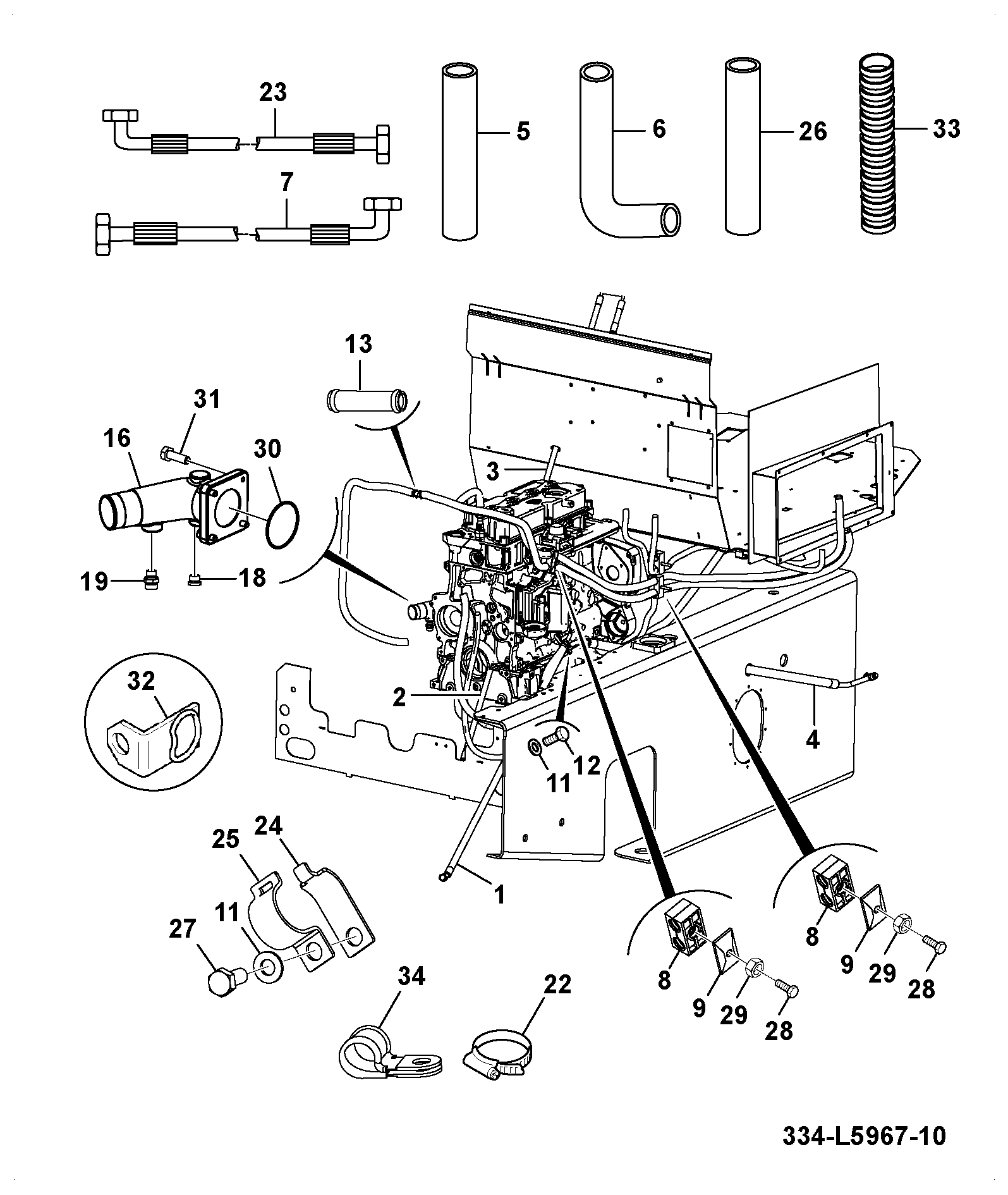 Шланг 332/W0645 JCB