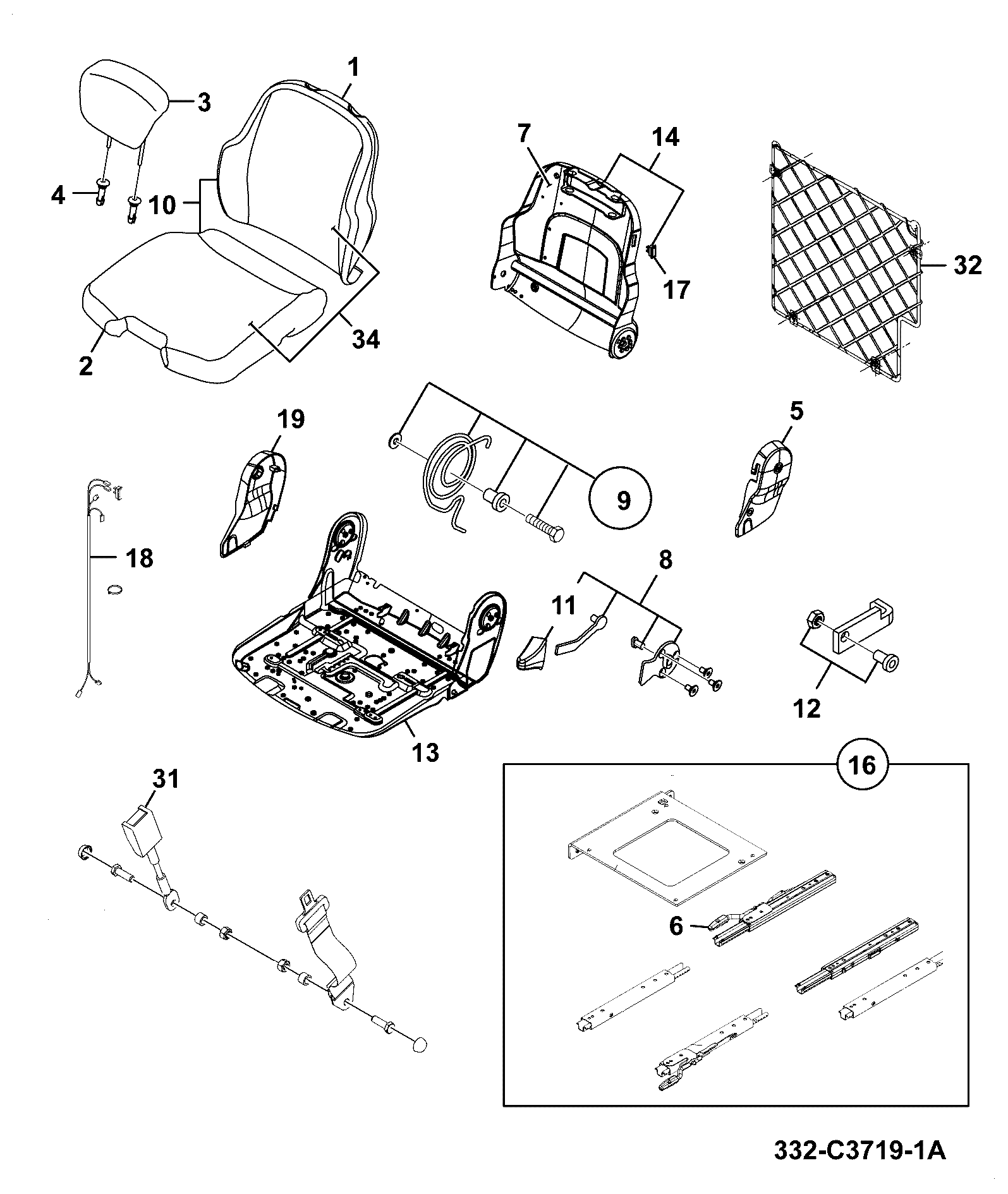 Подушка 335/H3271 JCB