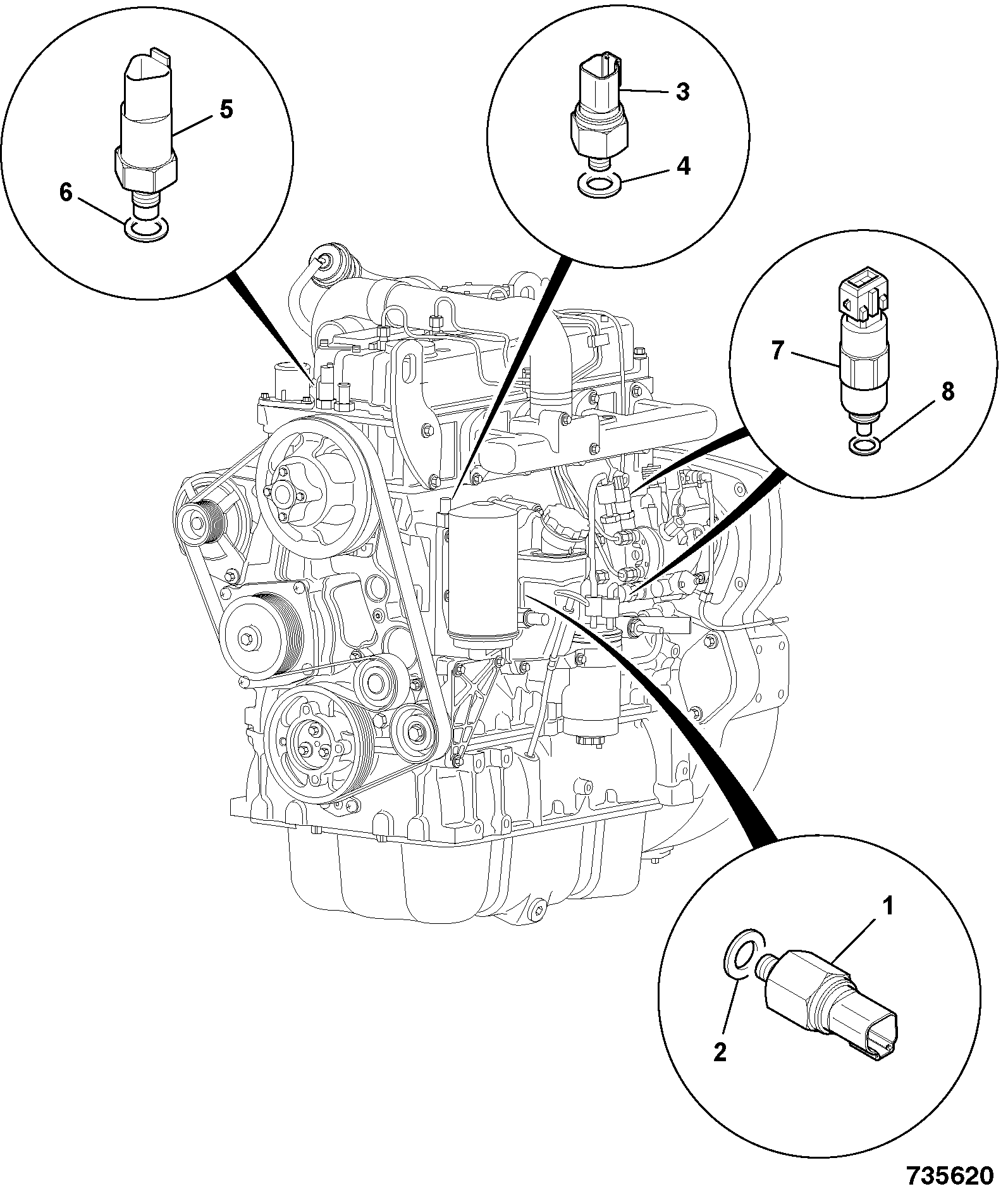 Выключатель 320/04038 JCB