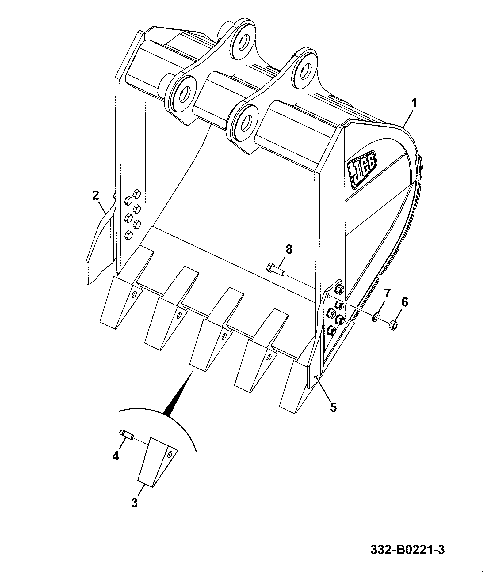 Ковш 332/B0326 JCB