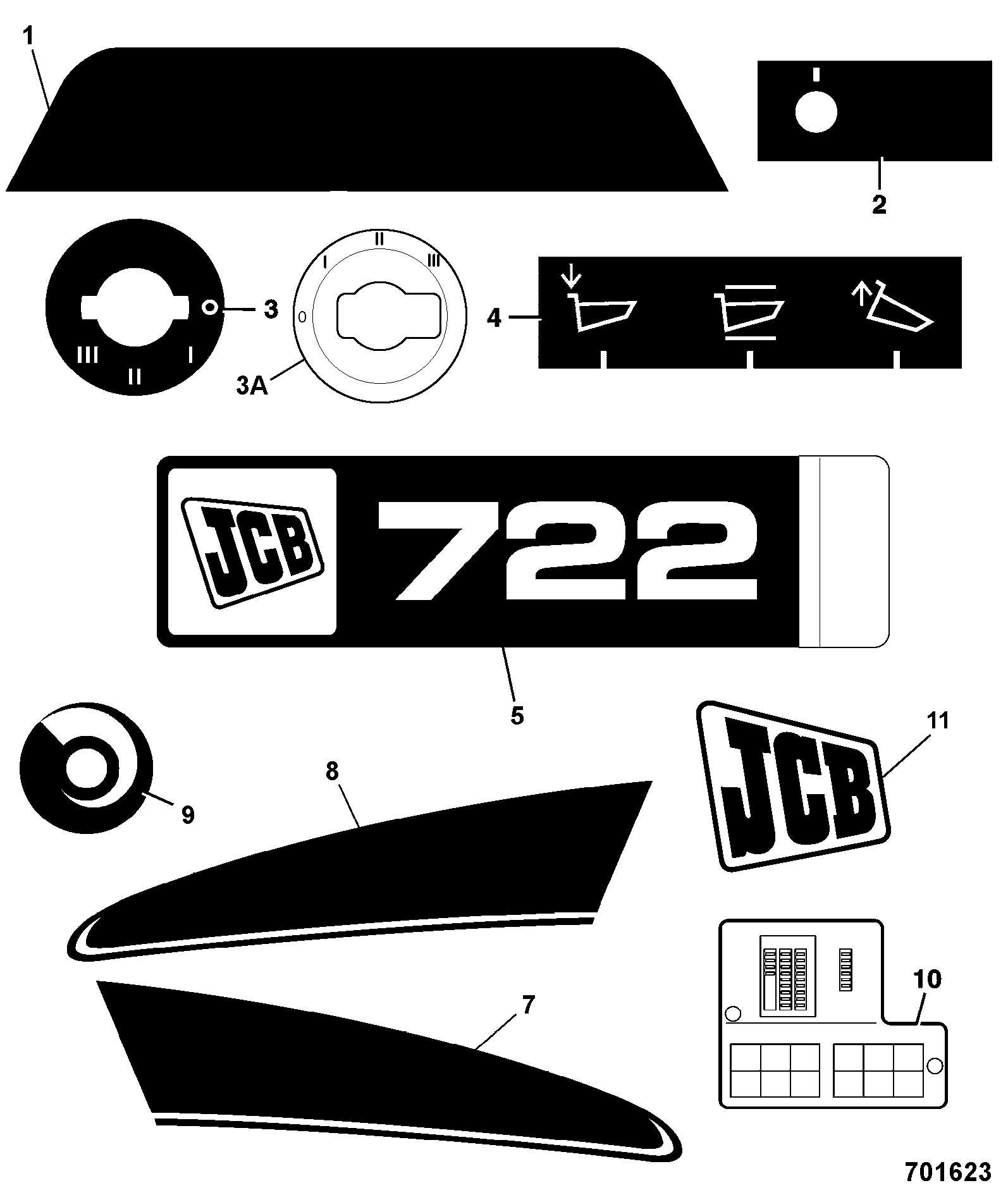 Наклейка 817/18439 JCB