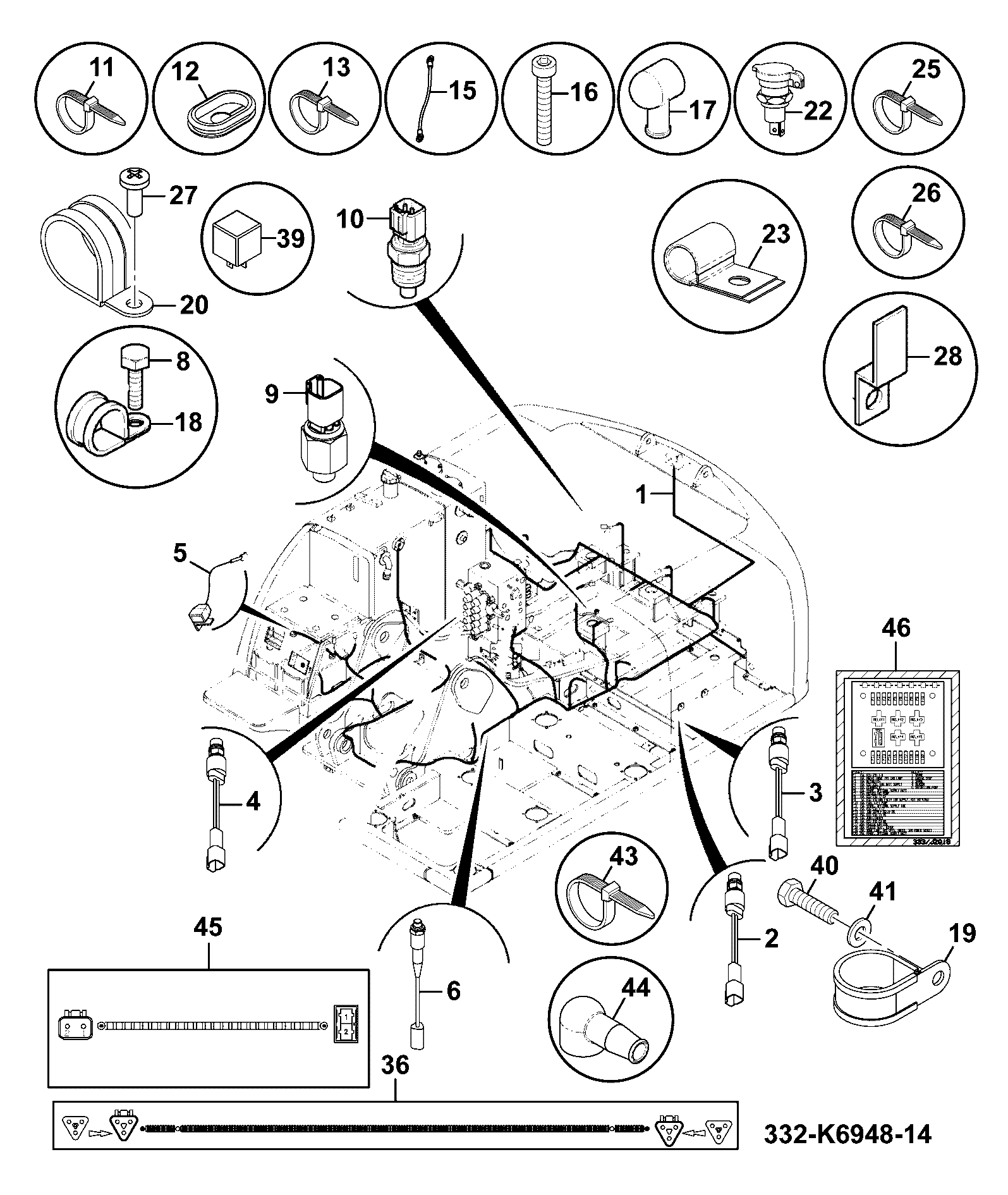 Жгут проводов 332/K6040 JCB