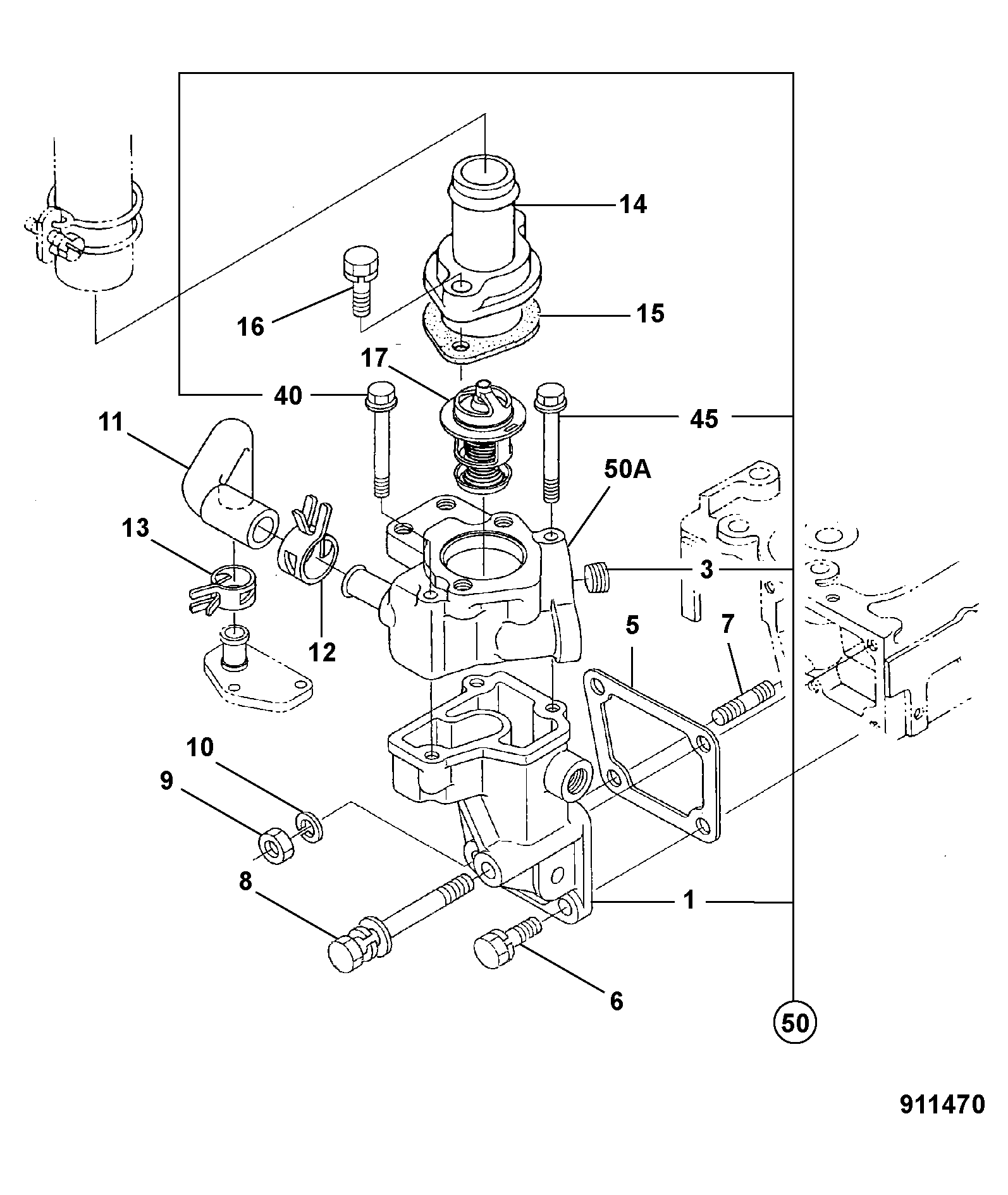Термостат 02/601121 JCB