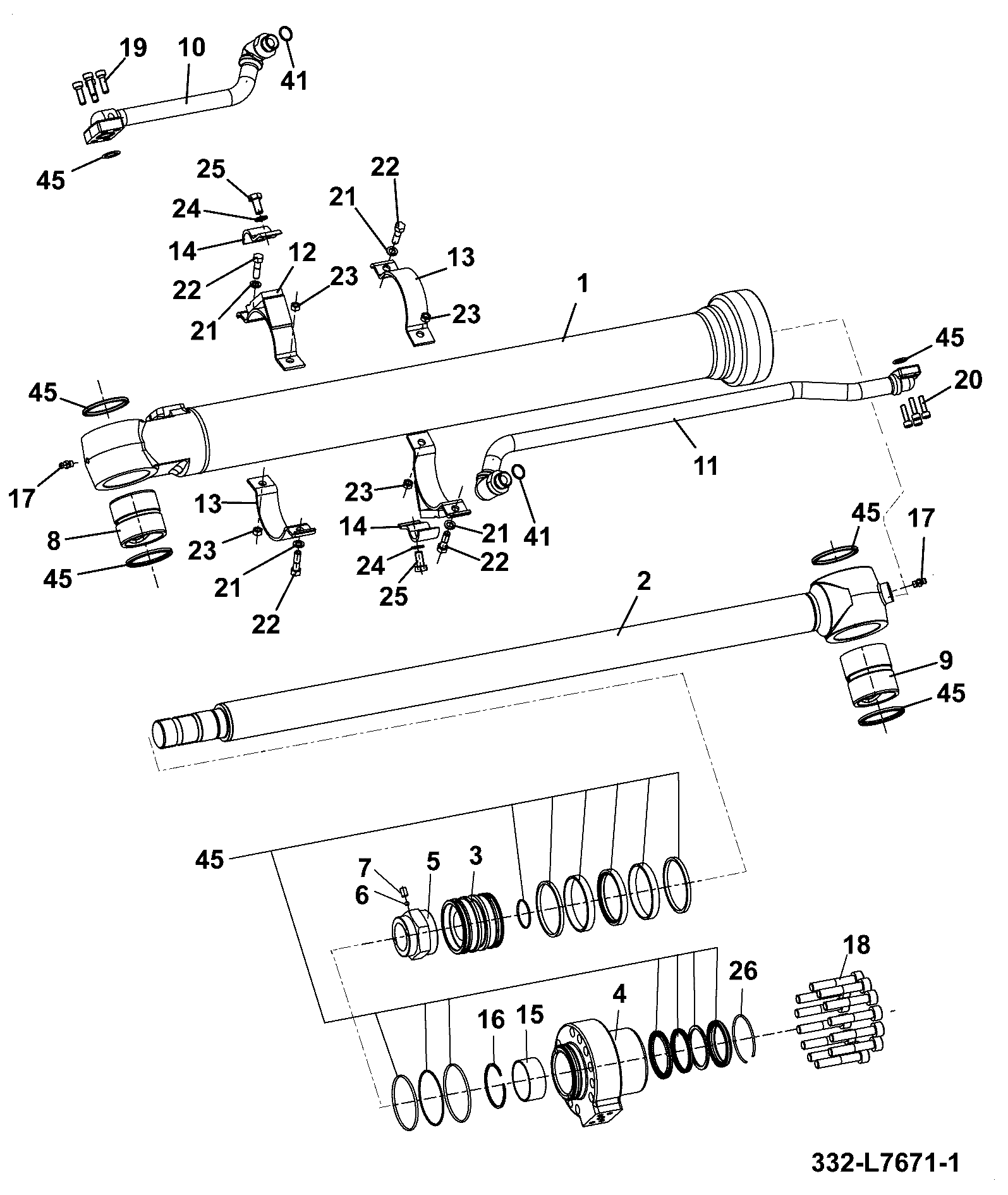 Установочный винт 333/Y1397 JCB