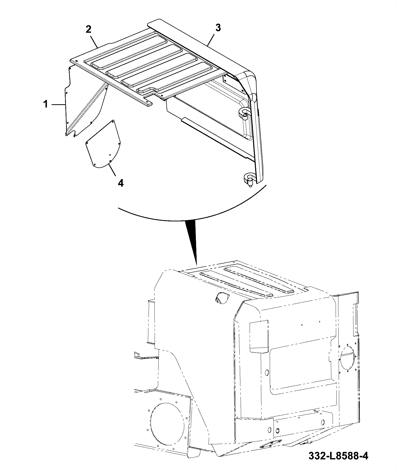 Решётка 332/L8019 JCB