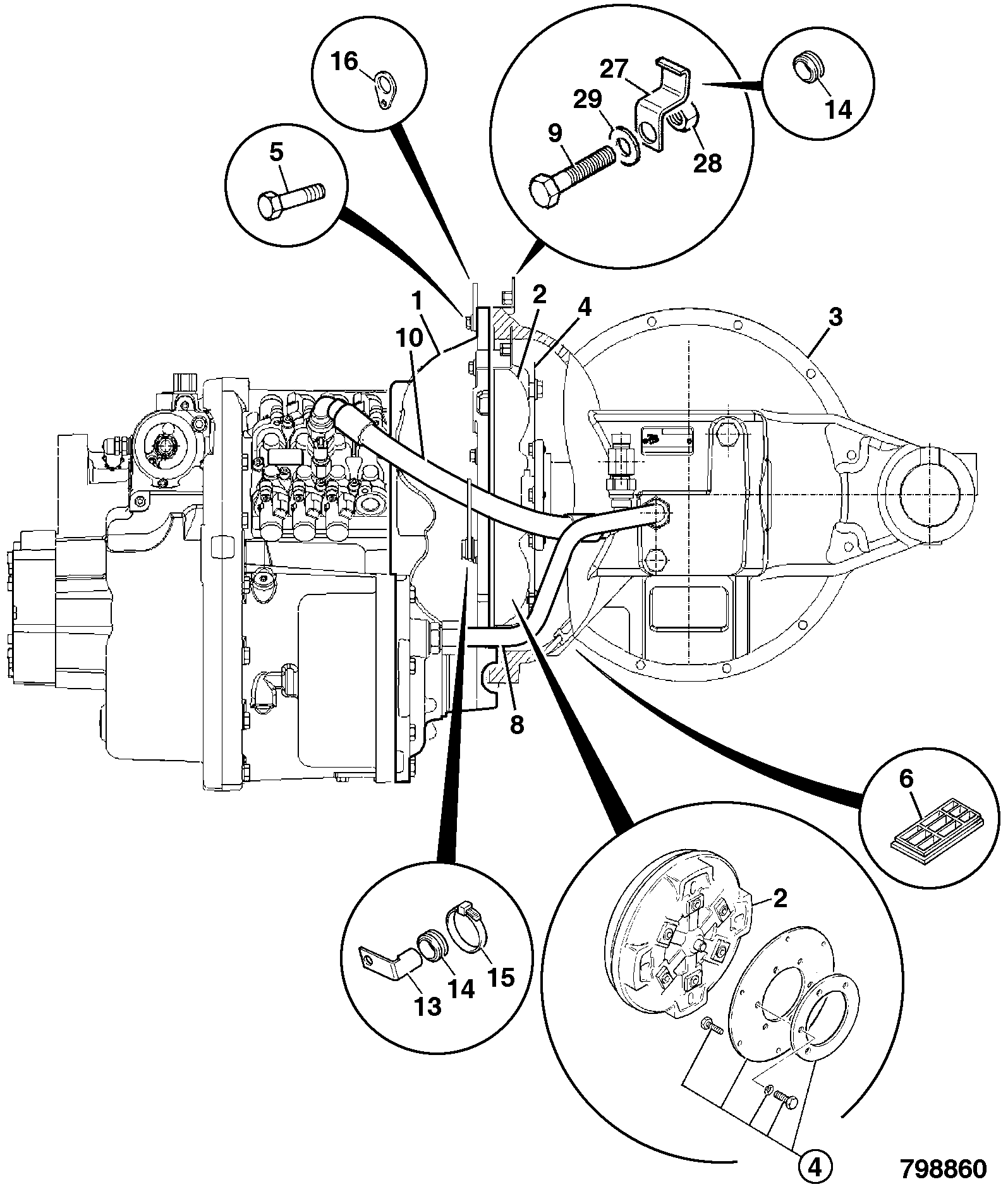 Труба 830/M0598 JCB
