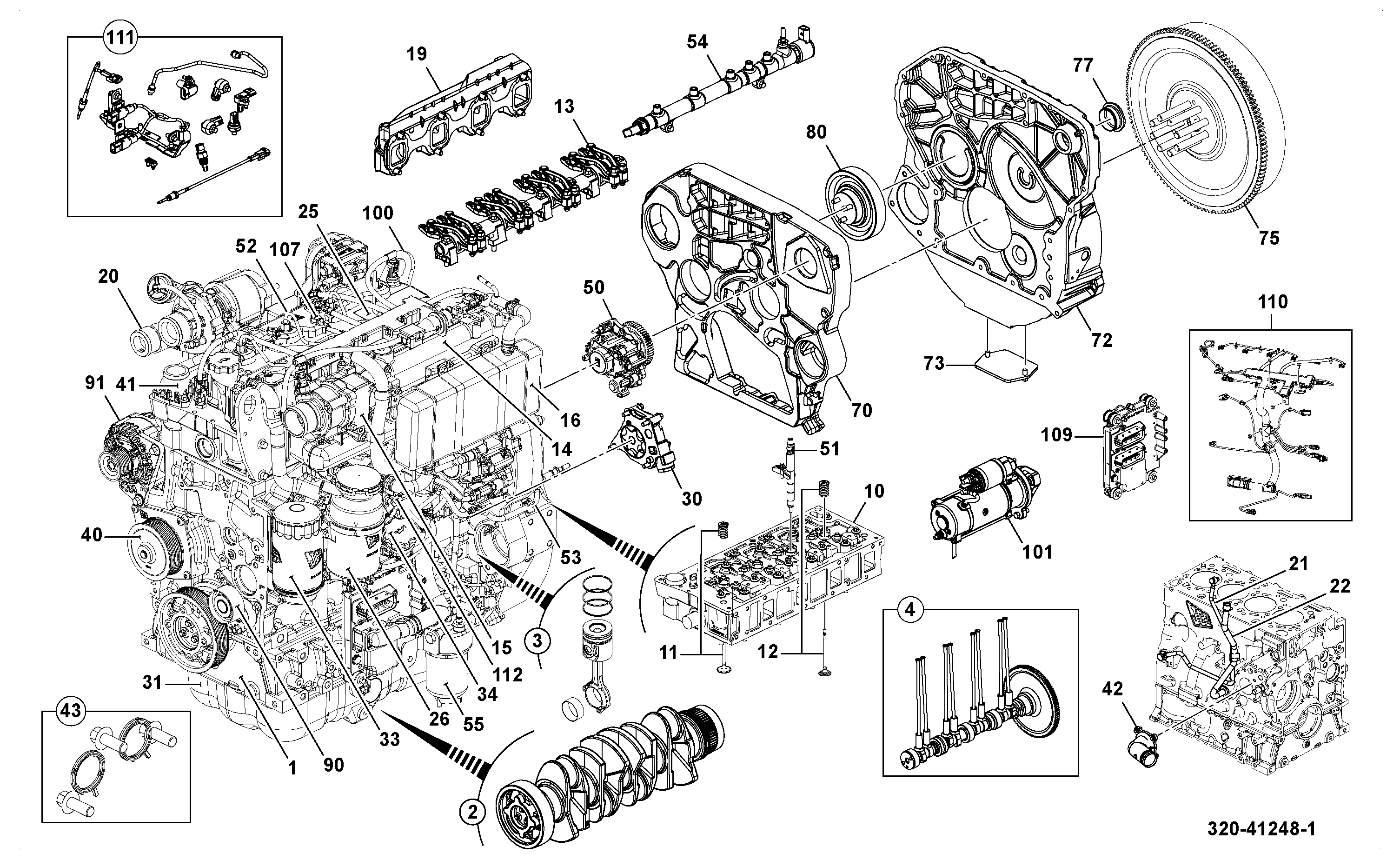 Двигатель 320/41248 JCB