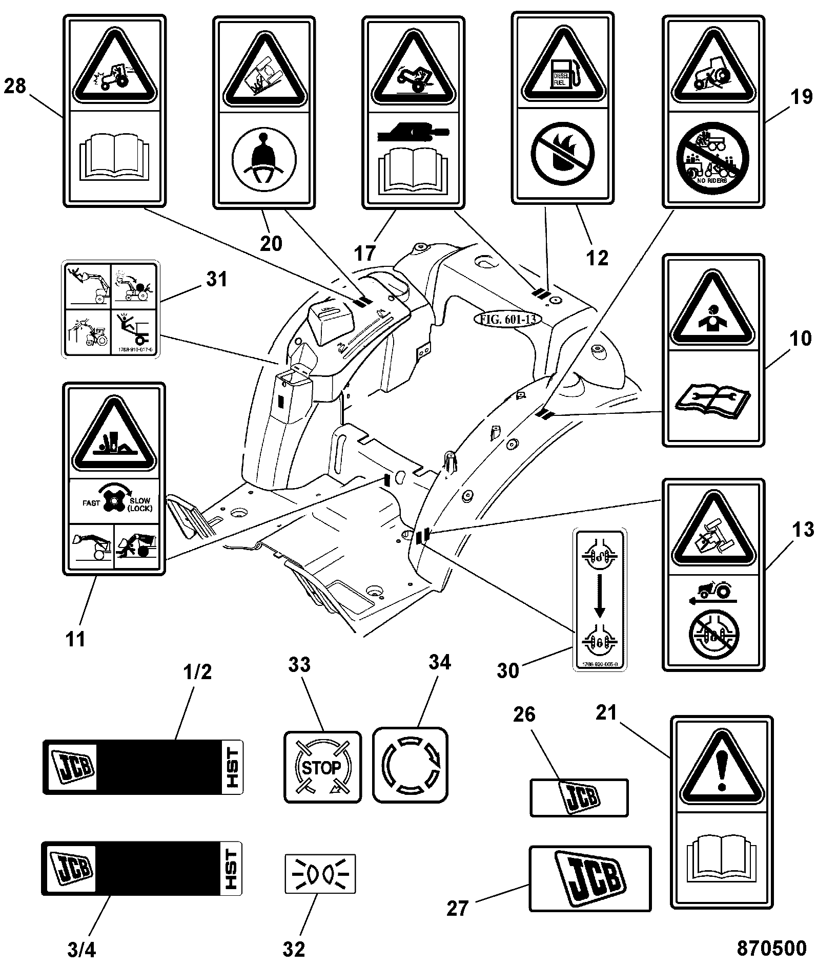 Наклейка 353/02804 JCB