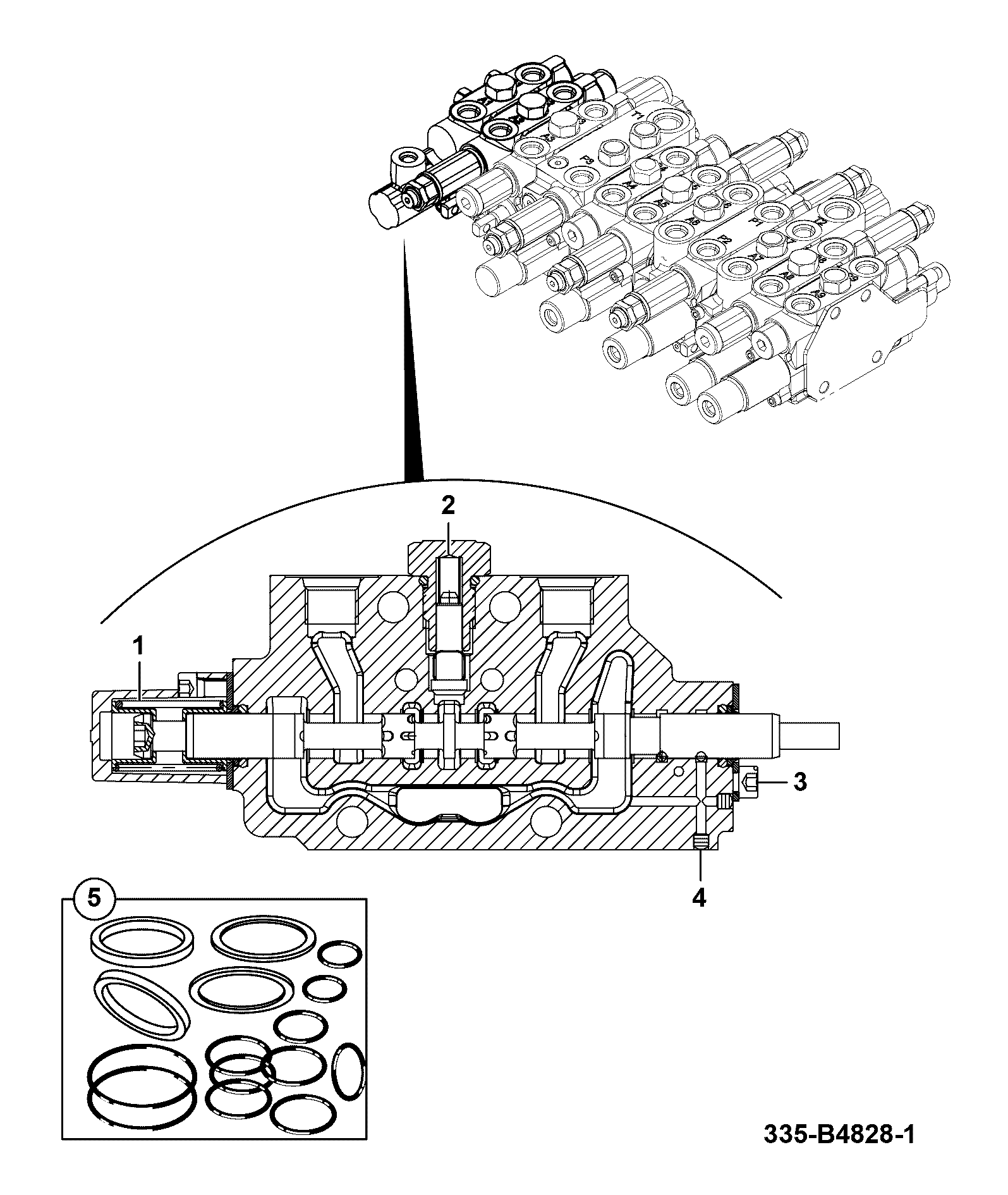 Клапан 335/B4828 JCB