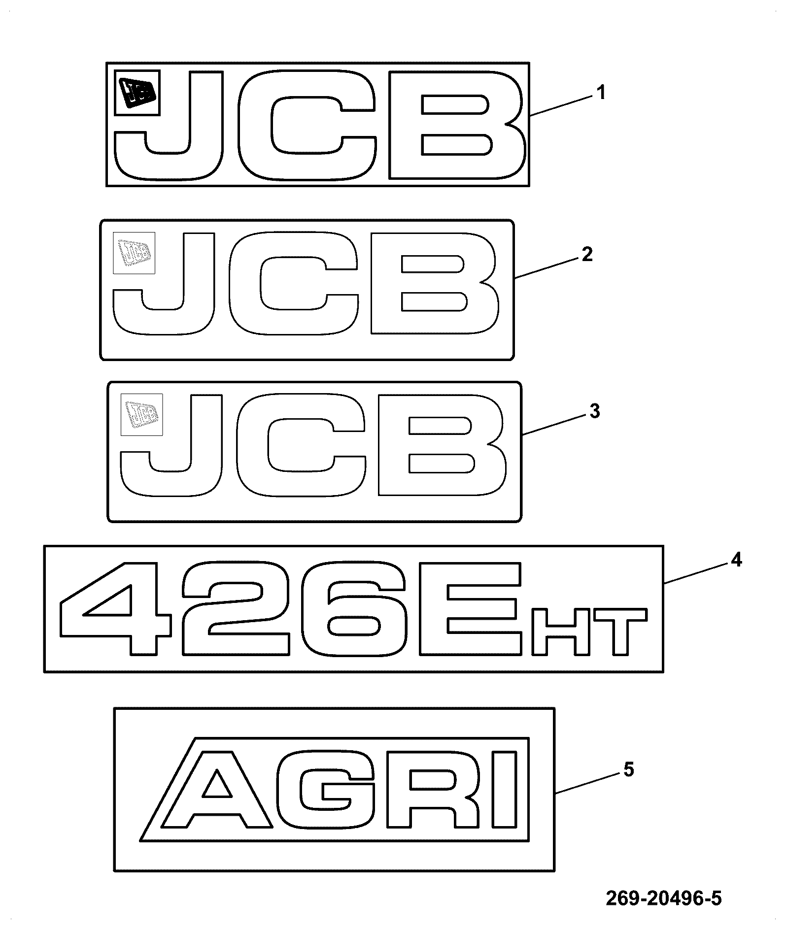 Наклейка 333/R5497 JCB