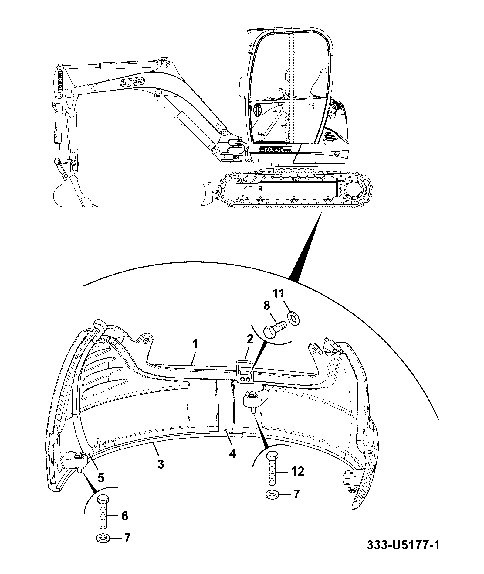 противовес 332/U6598 JCB