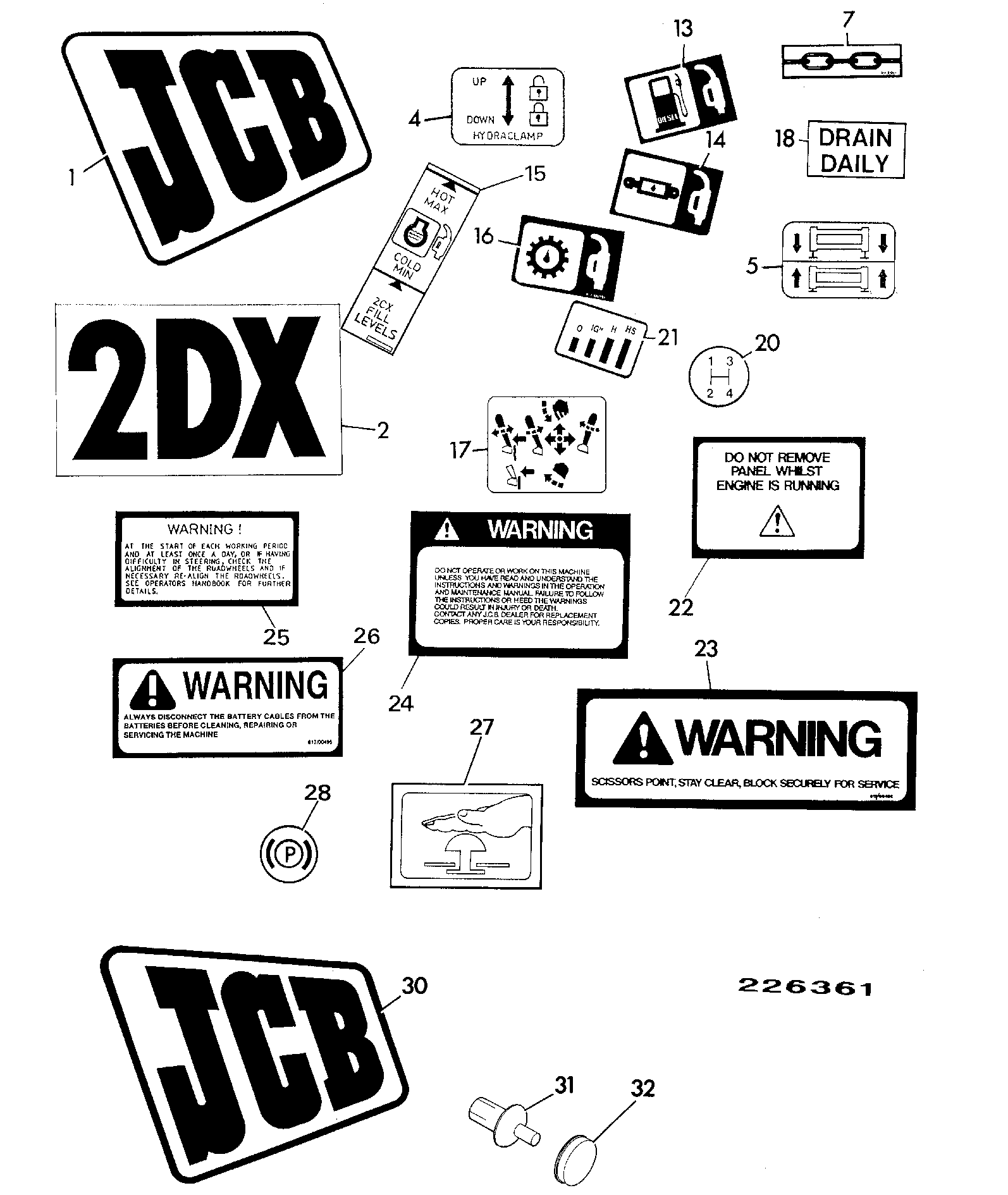 Наклейка 817/04003 JCB