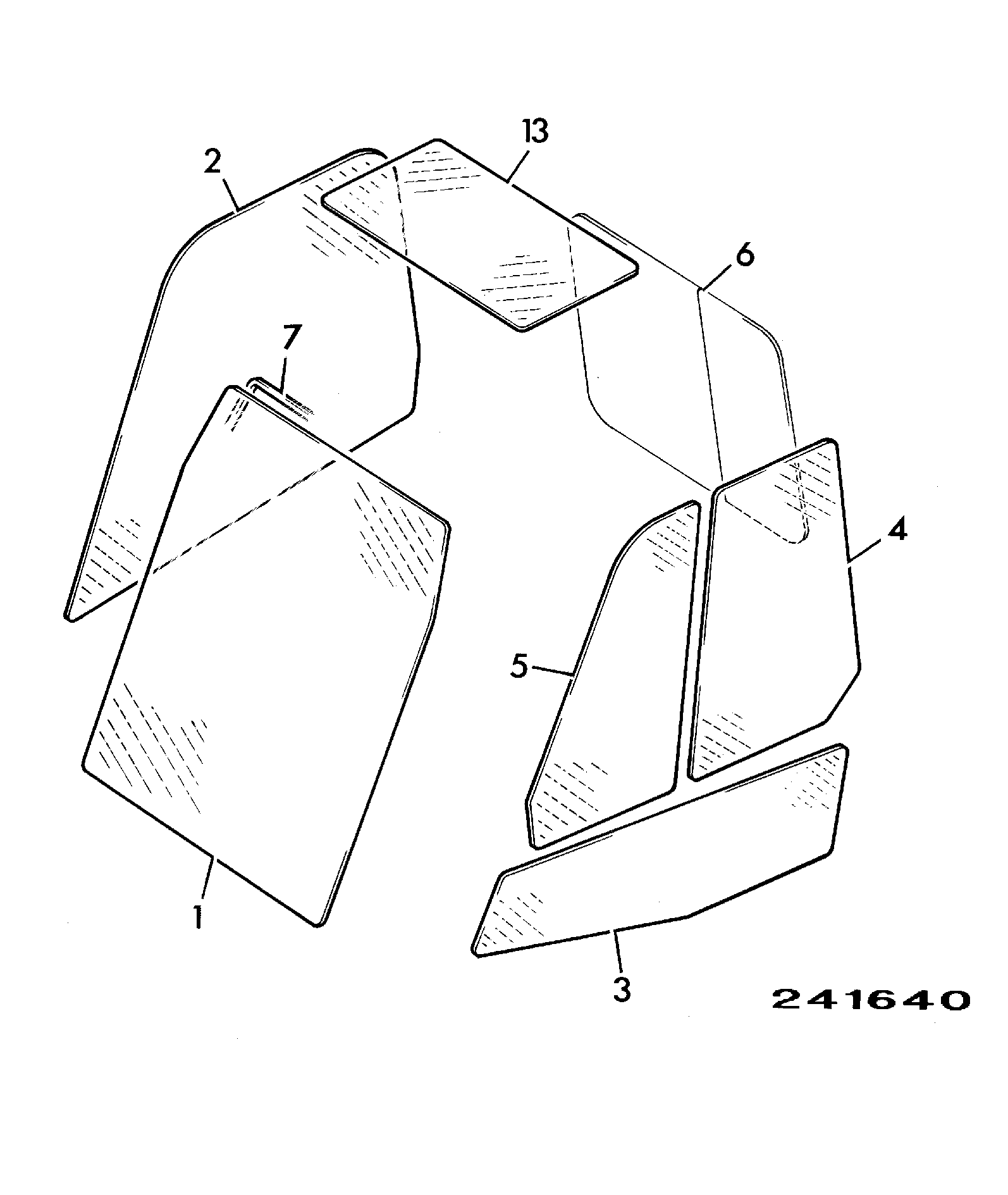 Стекло 827/30478 JCB