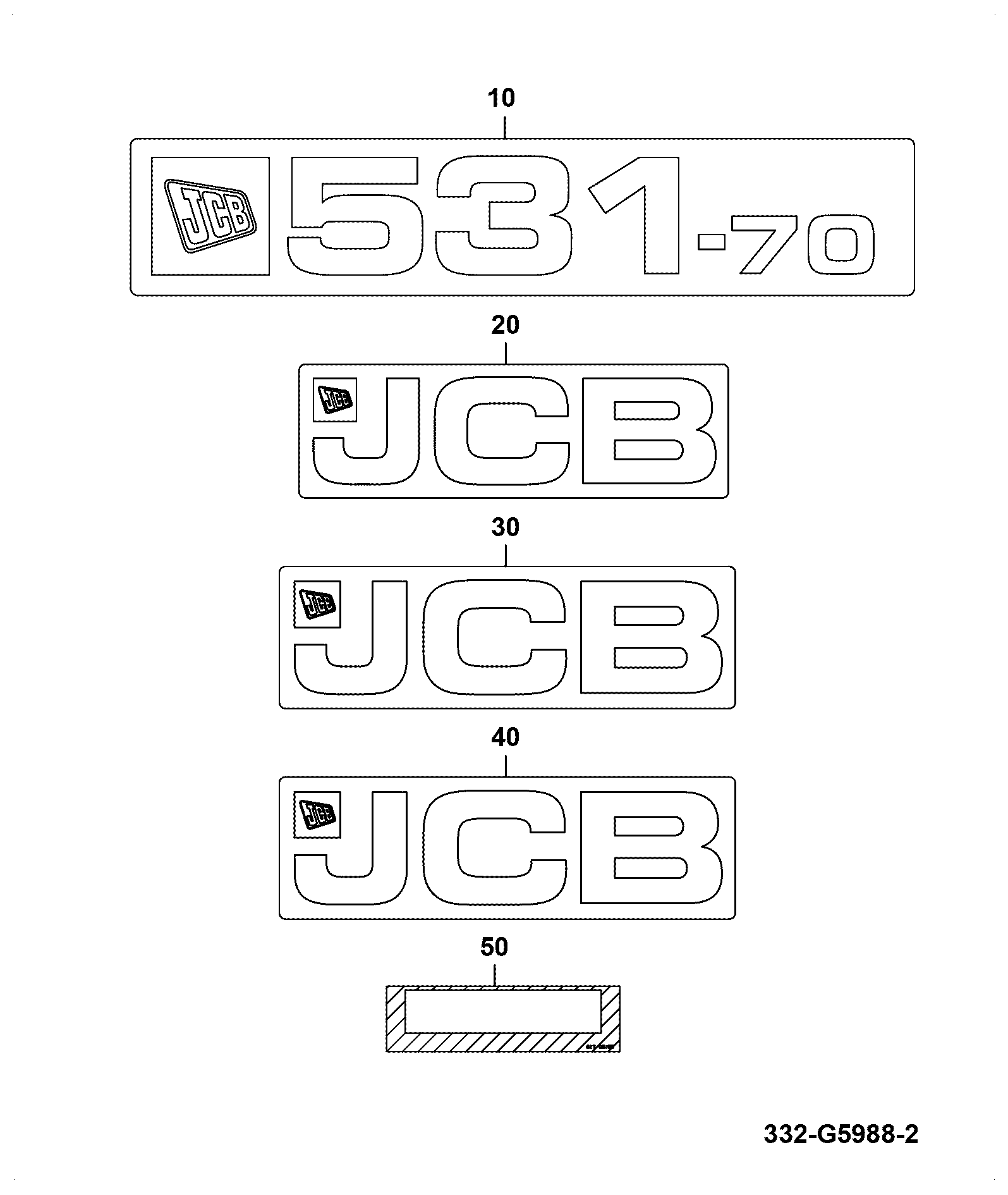 Наклейка 333/P7818 JCB