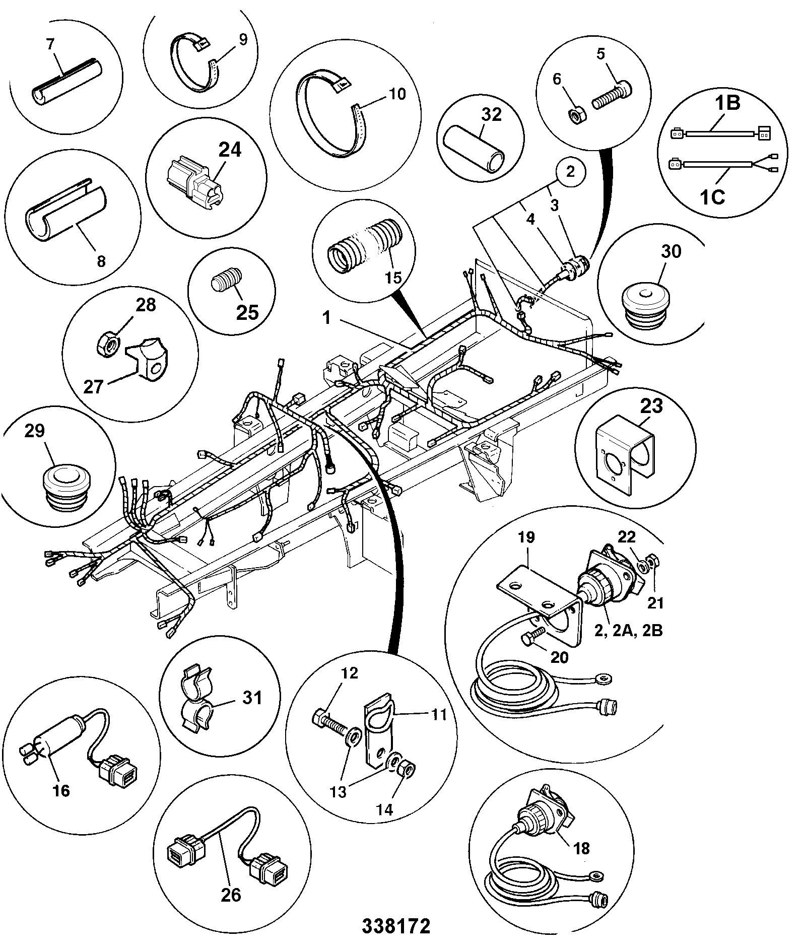 Жгут проводов 721/00884 JCB