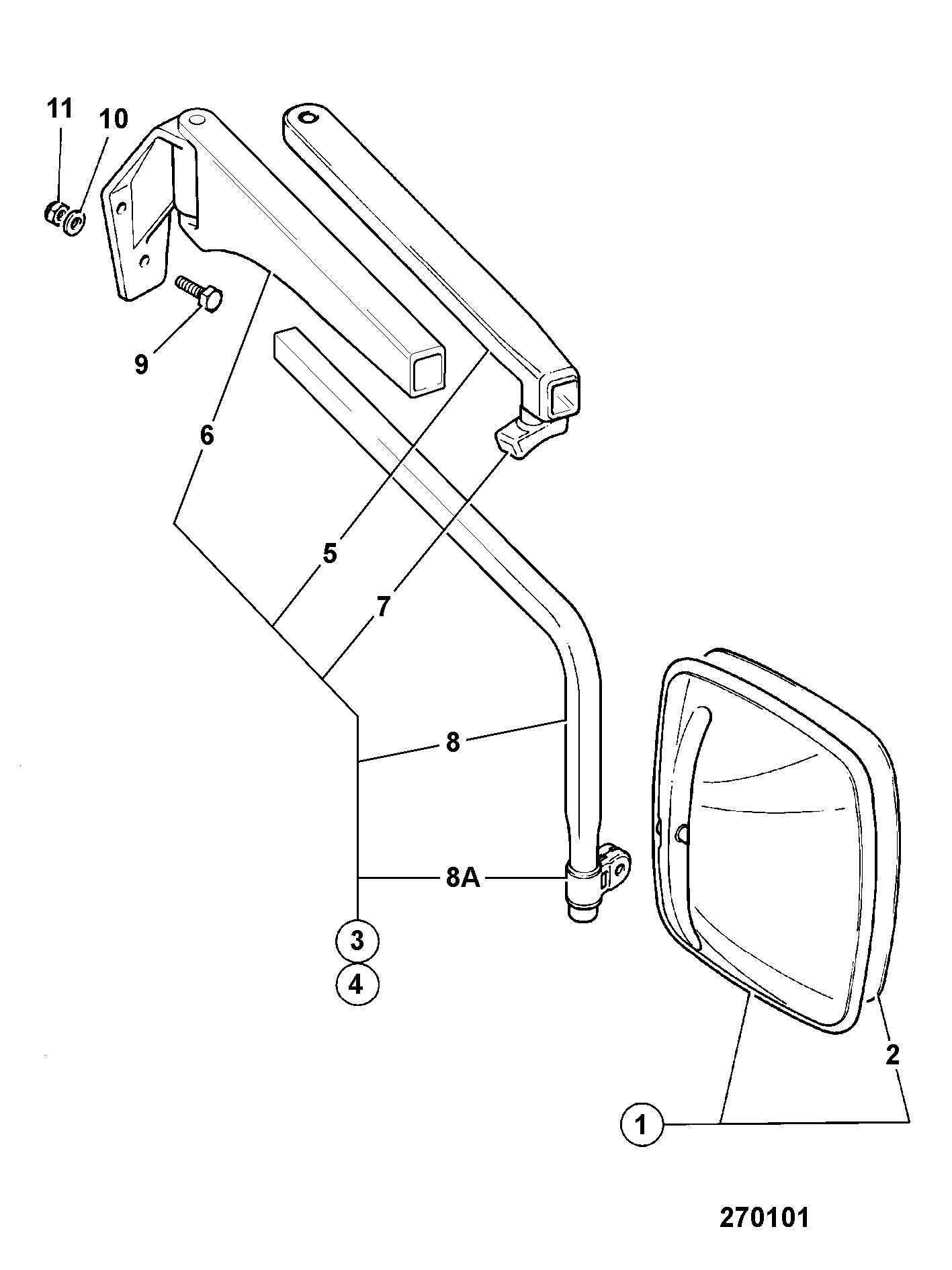 Зеркало 478/01495 JCB