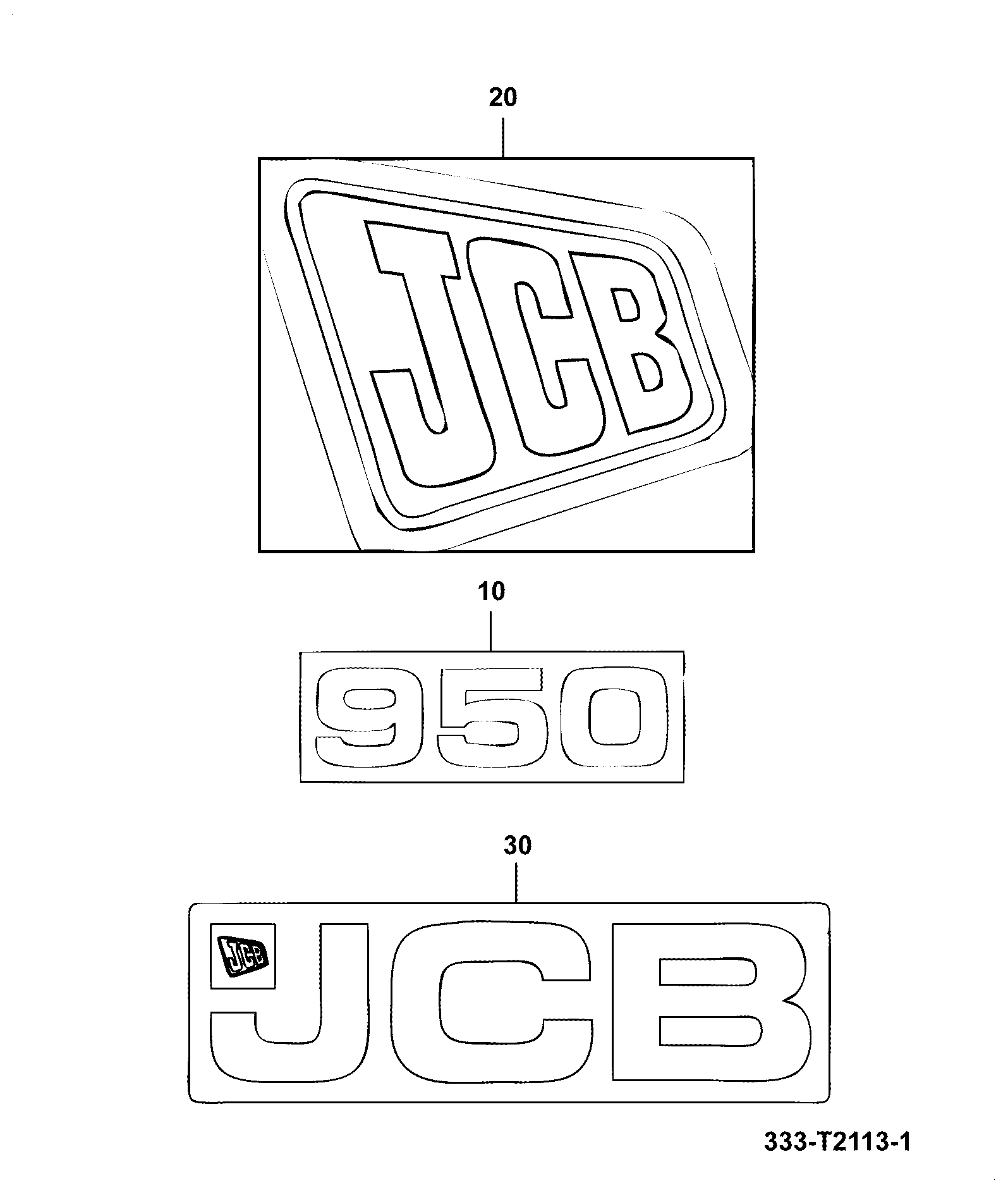 Наклейка 333/R4661 JCB